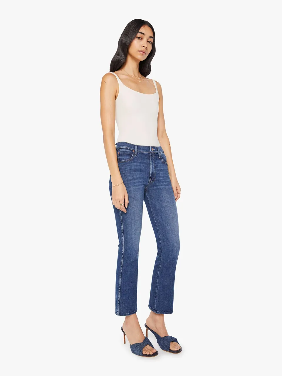 Mother Denim Smokin Double Flood Jeans Start Your Engines