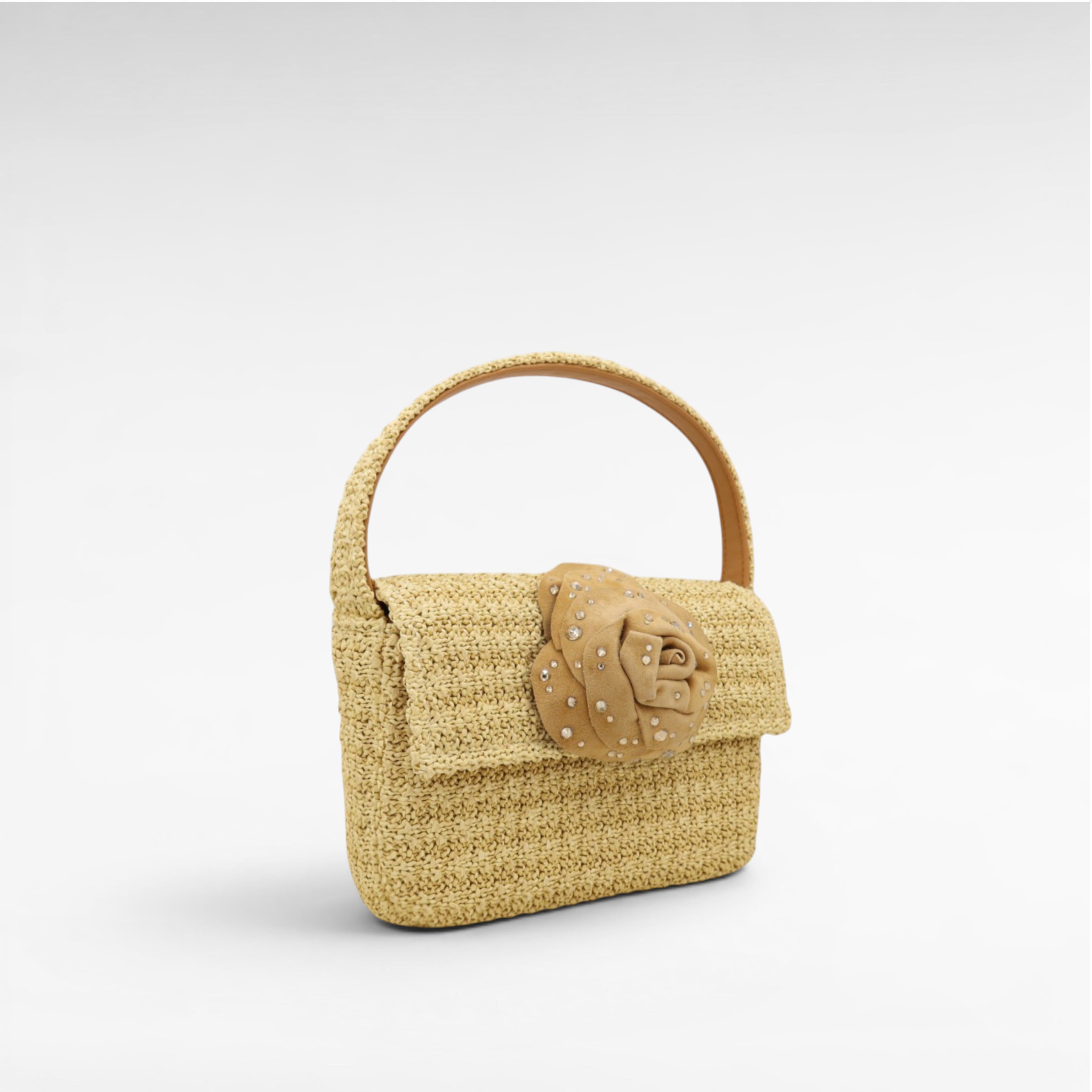 Gedebe Habibi Mini Peonia Raffia Tasche