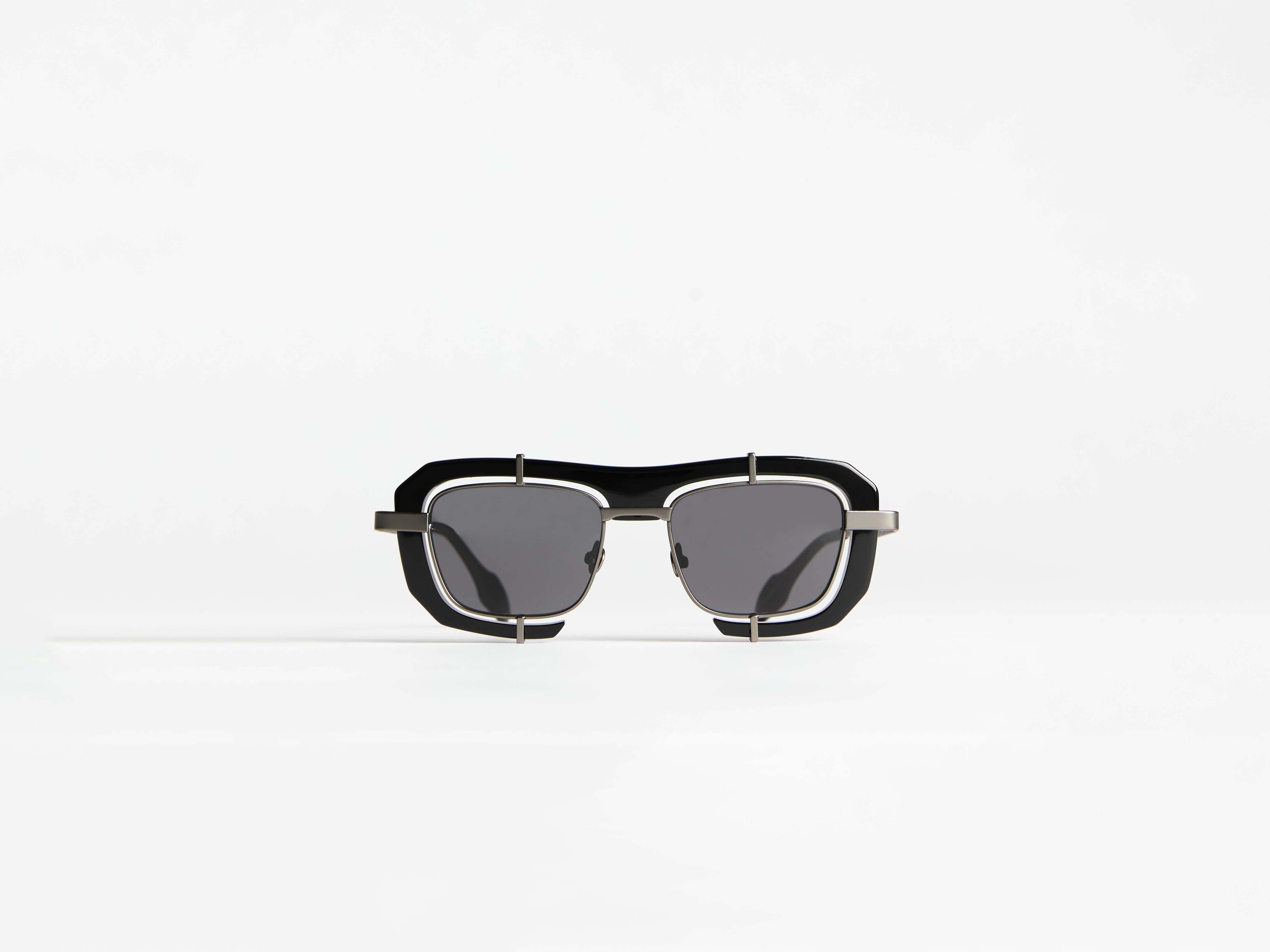 J.W.Anderson JWA03 Sonnenbrille Schwarz Geometrisch Unisex