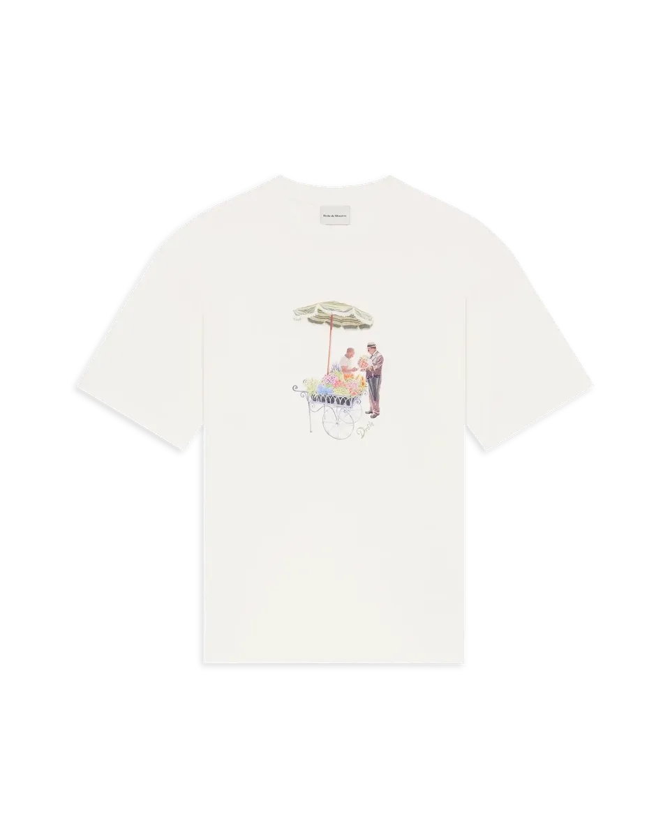 Drôle De Monsieur Fleuriste T-Shirt Offwhite Baumwolle