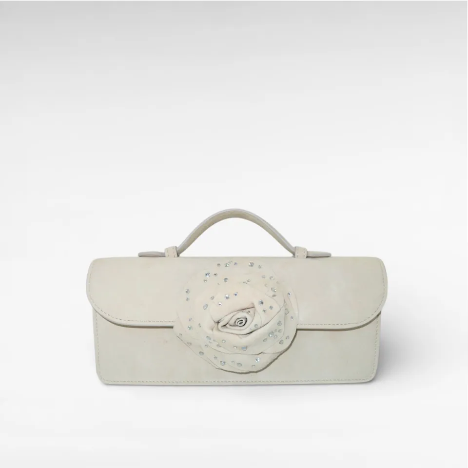 Gedebe Chelsea Medium Clutch Suede Blume 25cm