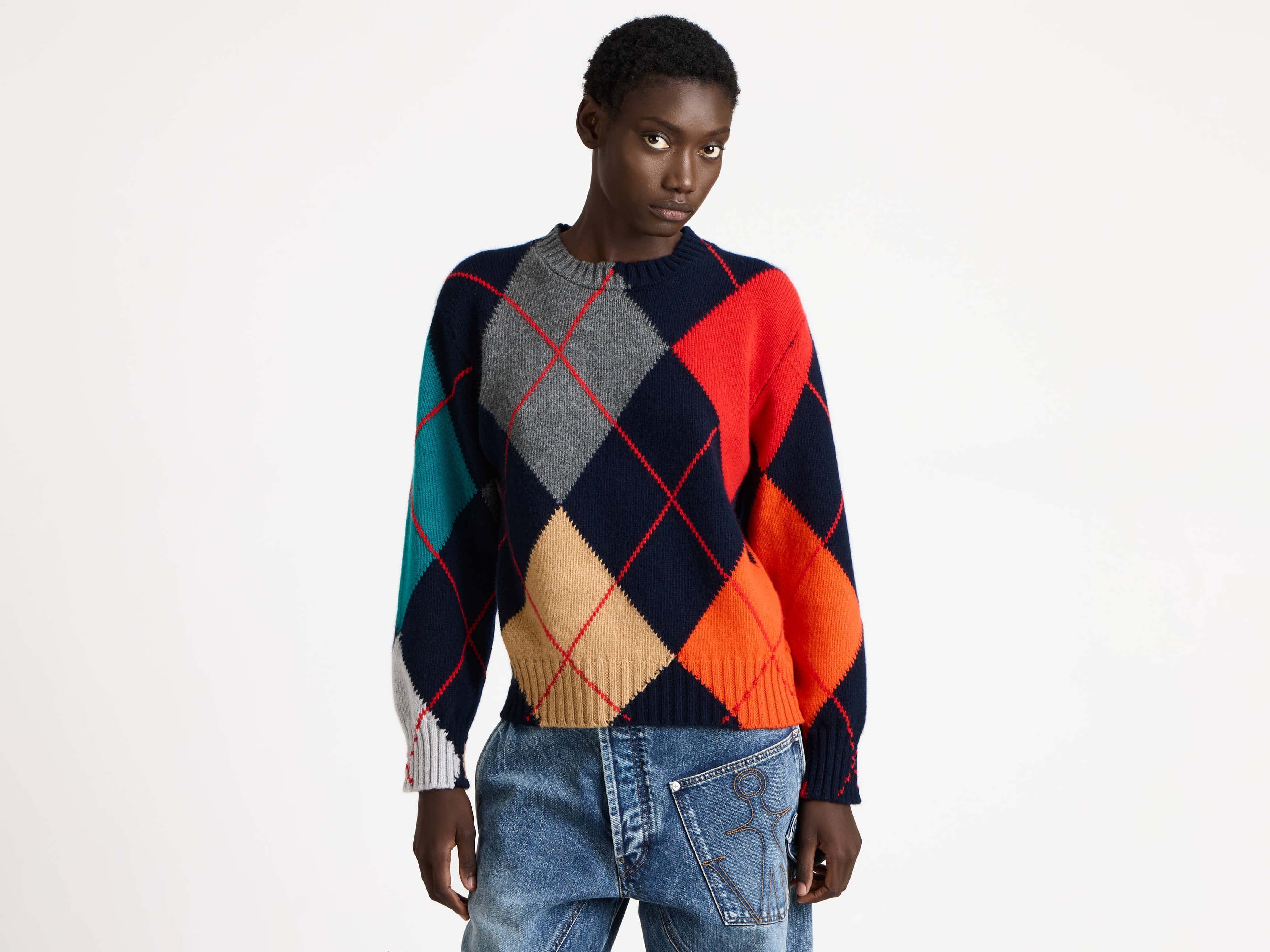 J.W.Anderson x Pringle Crew Neck Jumper Pullover Navy XL