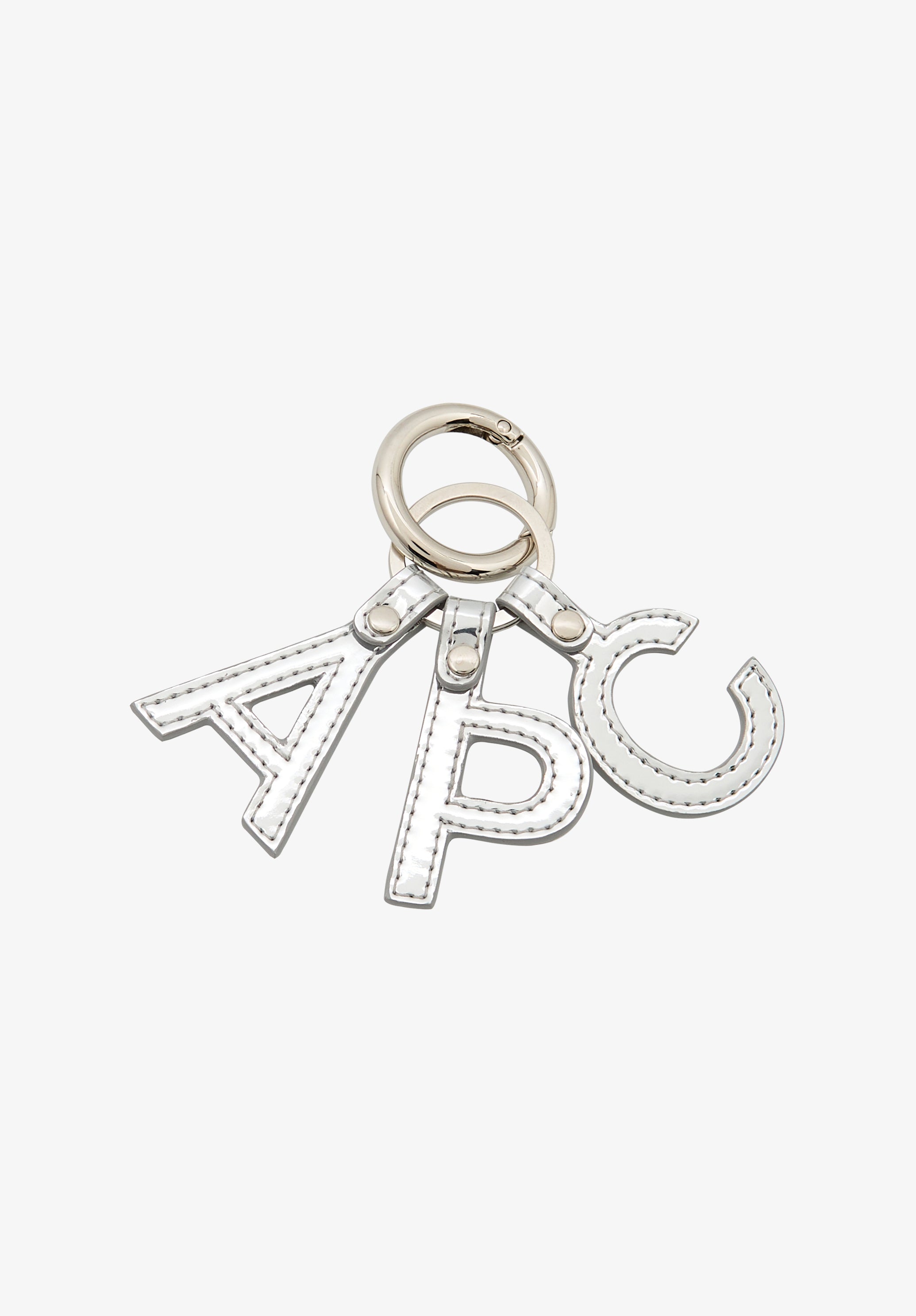 A.P.C. Buchstaben Schlüsselanhänger Leder Gold TU