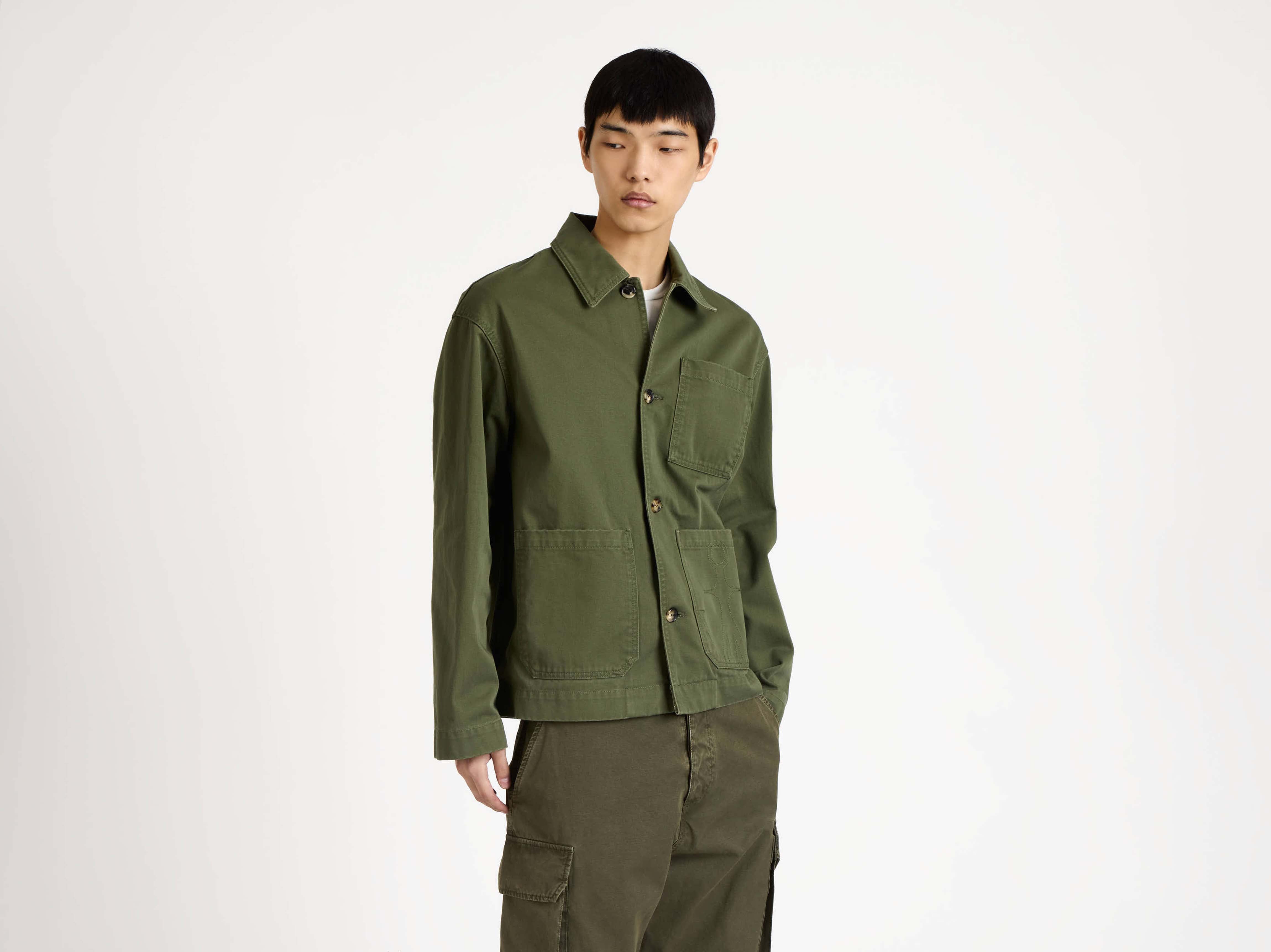 J.W.Anderson Patch Pocket Jacke Washed Green Herren