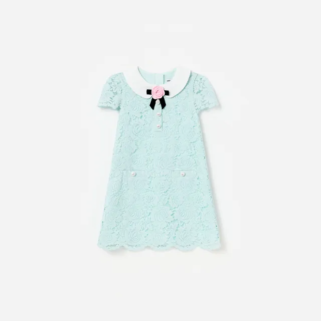 Self Portrait Mint Lace Kinderkleid Spitze Kragen