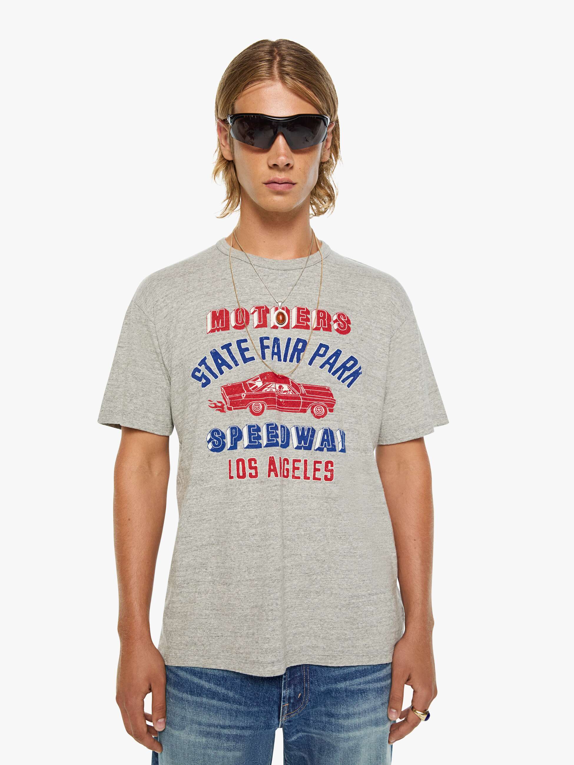 Mother The Lowdown T-Shirt State Fair Park grau mit Print