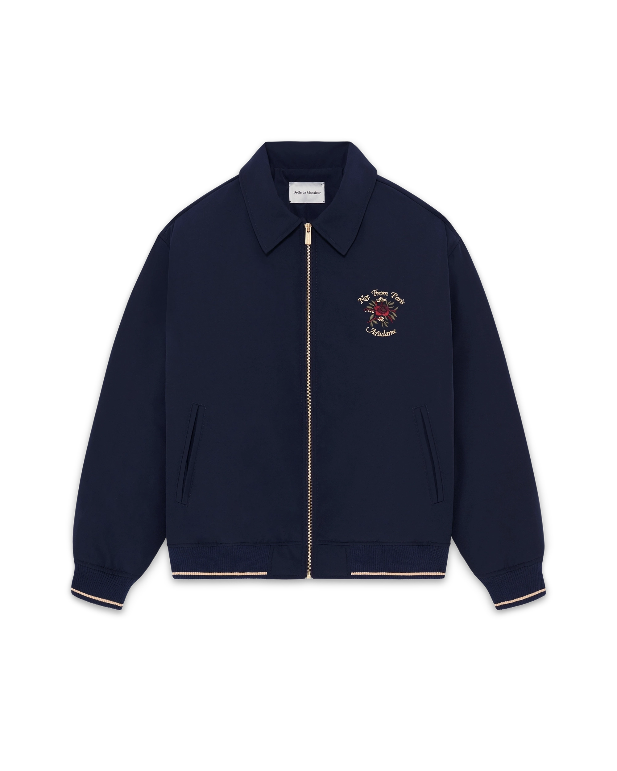 Drôle De Monsieur Bomber Slogan Rose Bomberjacke Navy