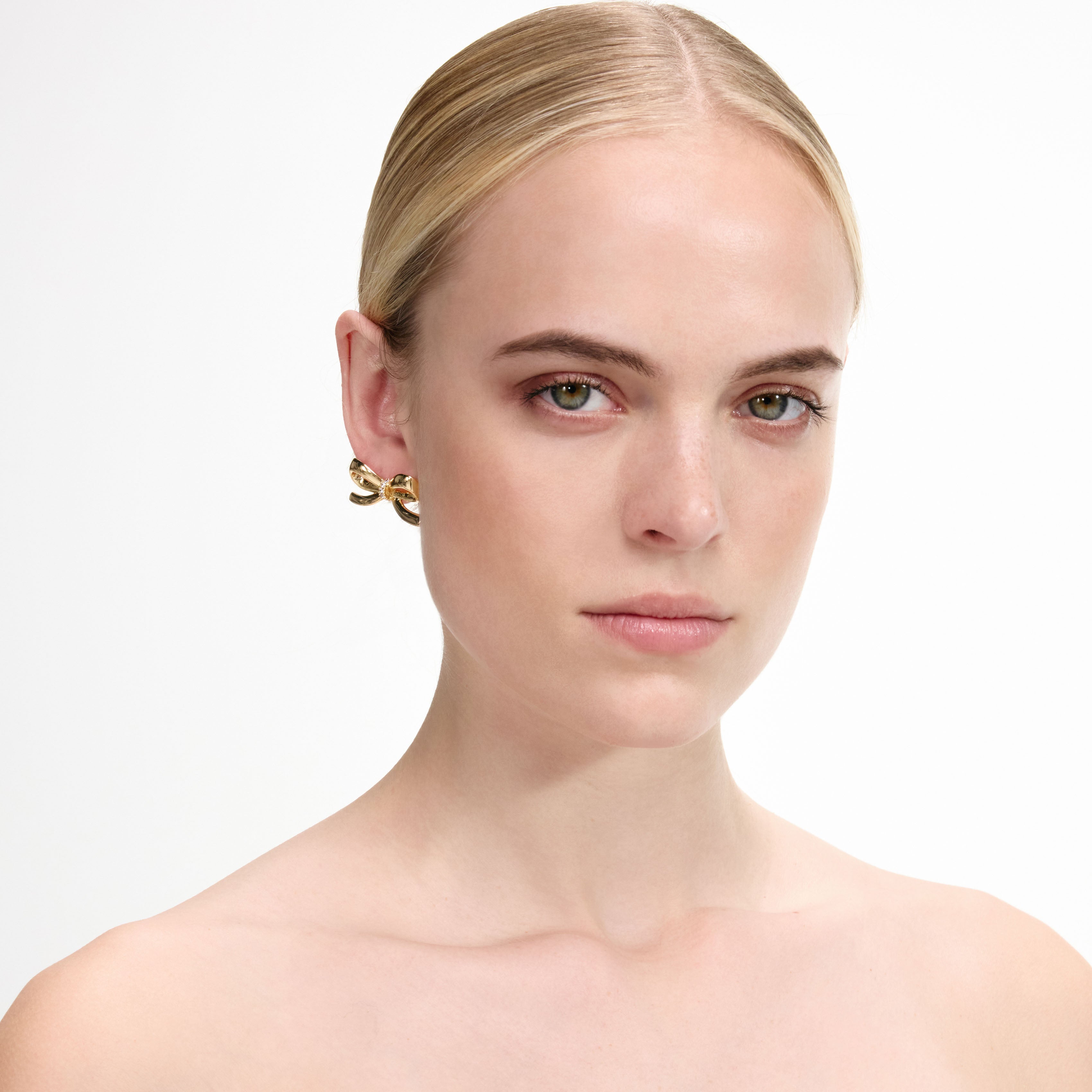 Self Portrait Gold Bow Ohrstecker Gold Diamant-Optik