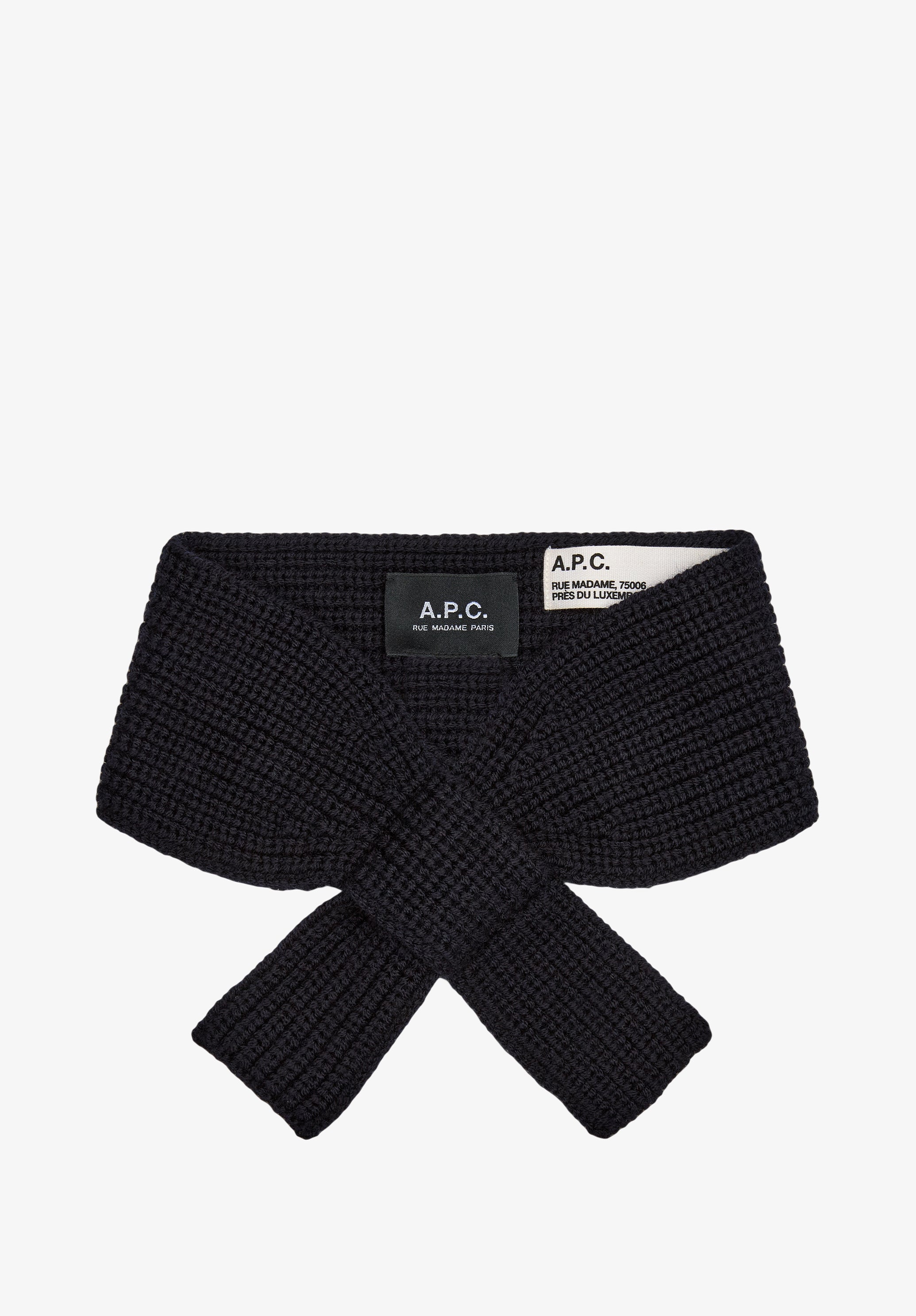 A.P.C. Schal Merinowolle Wollschal TU Rippenstrick