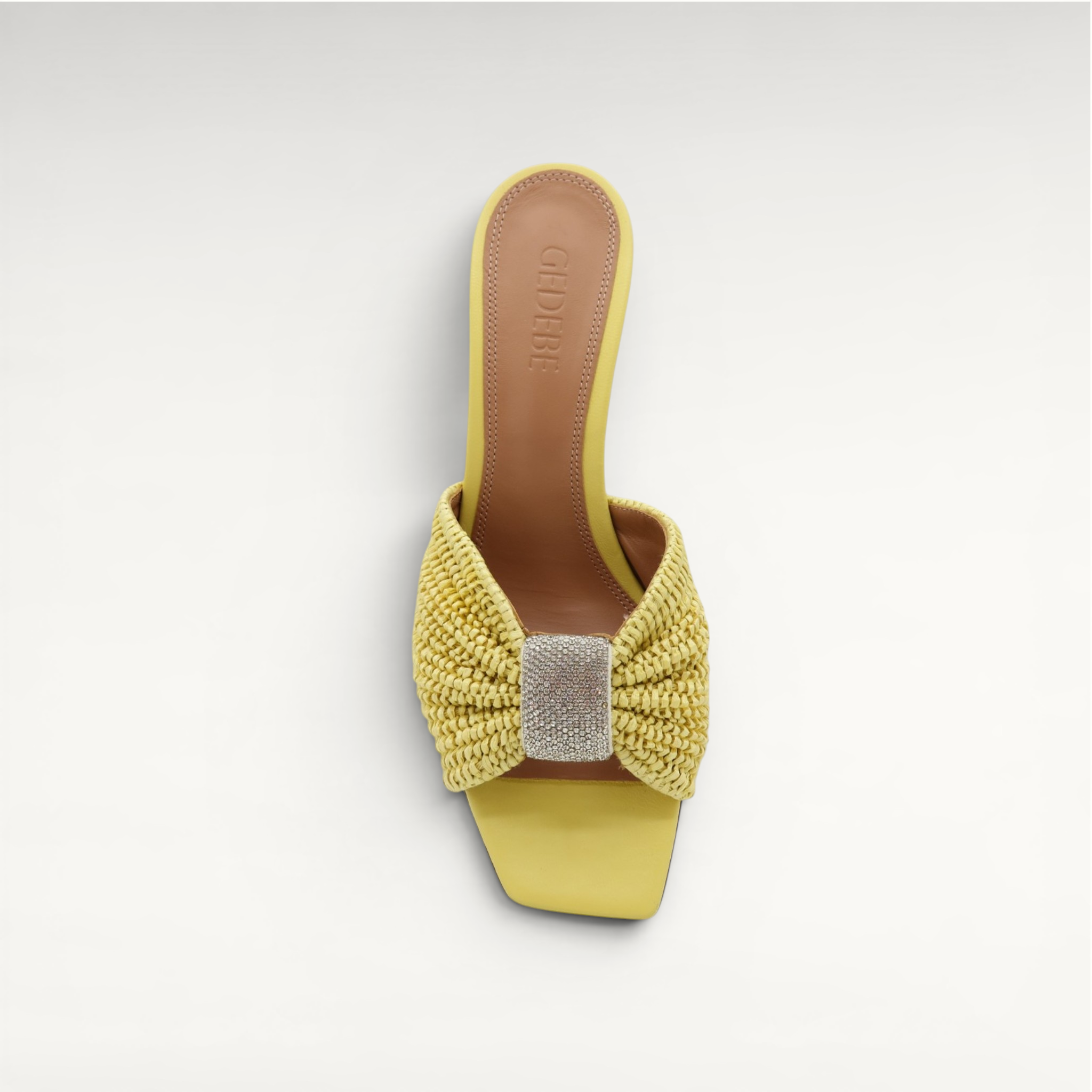 Gedebe Nora Mule Pantoletten Raffia und Echtleder