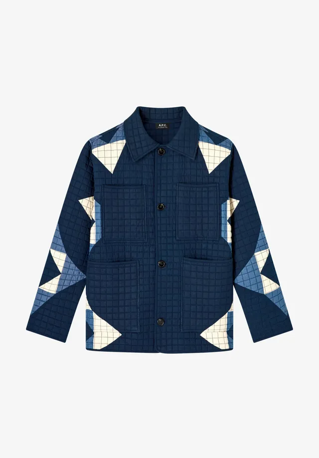 A.P.C. Jacke Quiltée Steppjacke Blau T2 weit