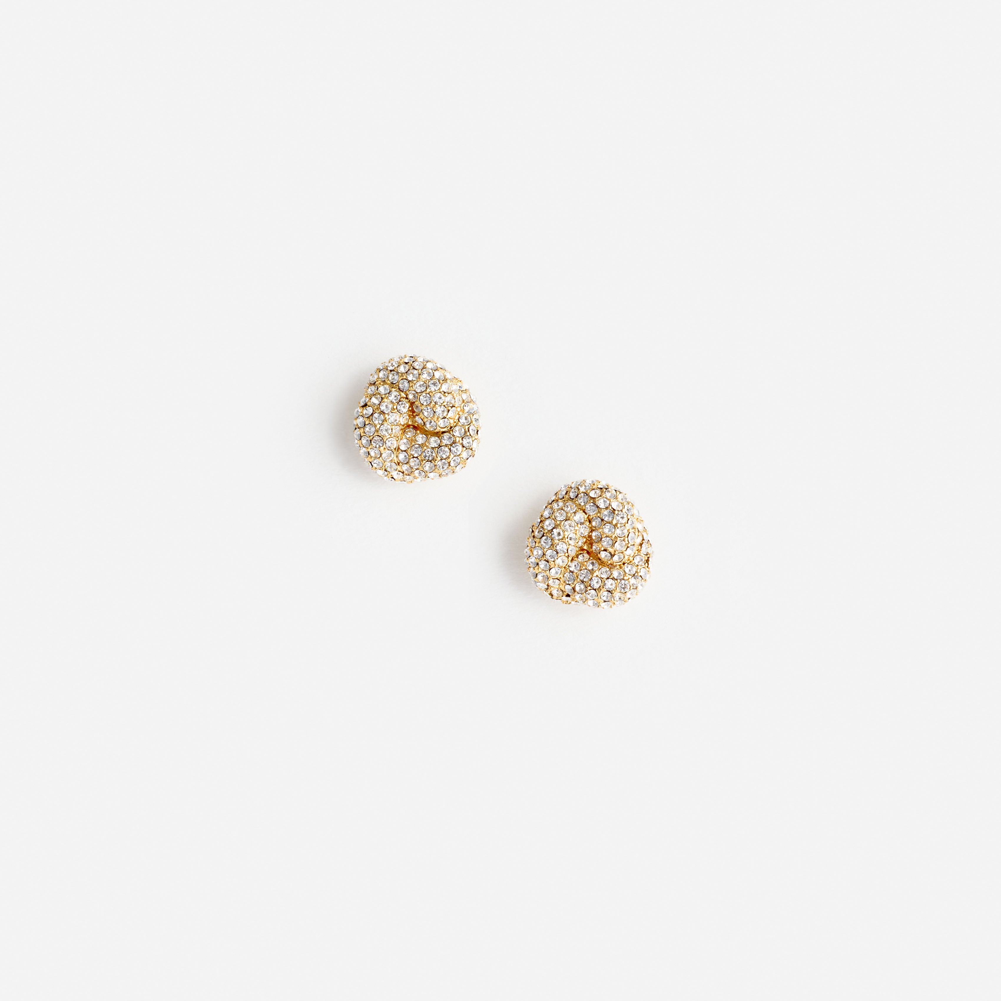 Self Portrait Small Gold Crystal Knot Ohrringe gold
