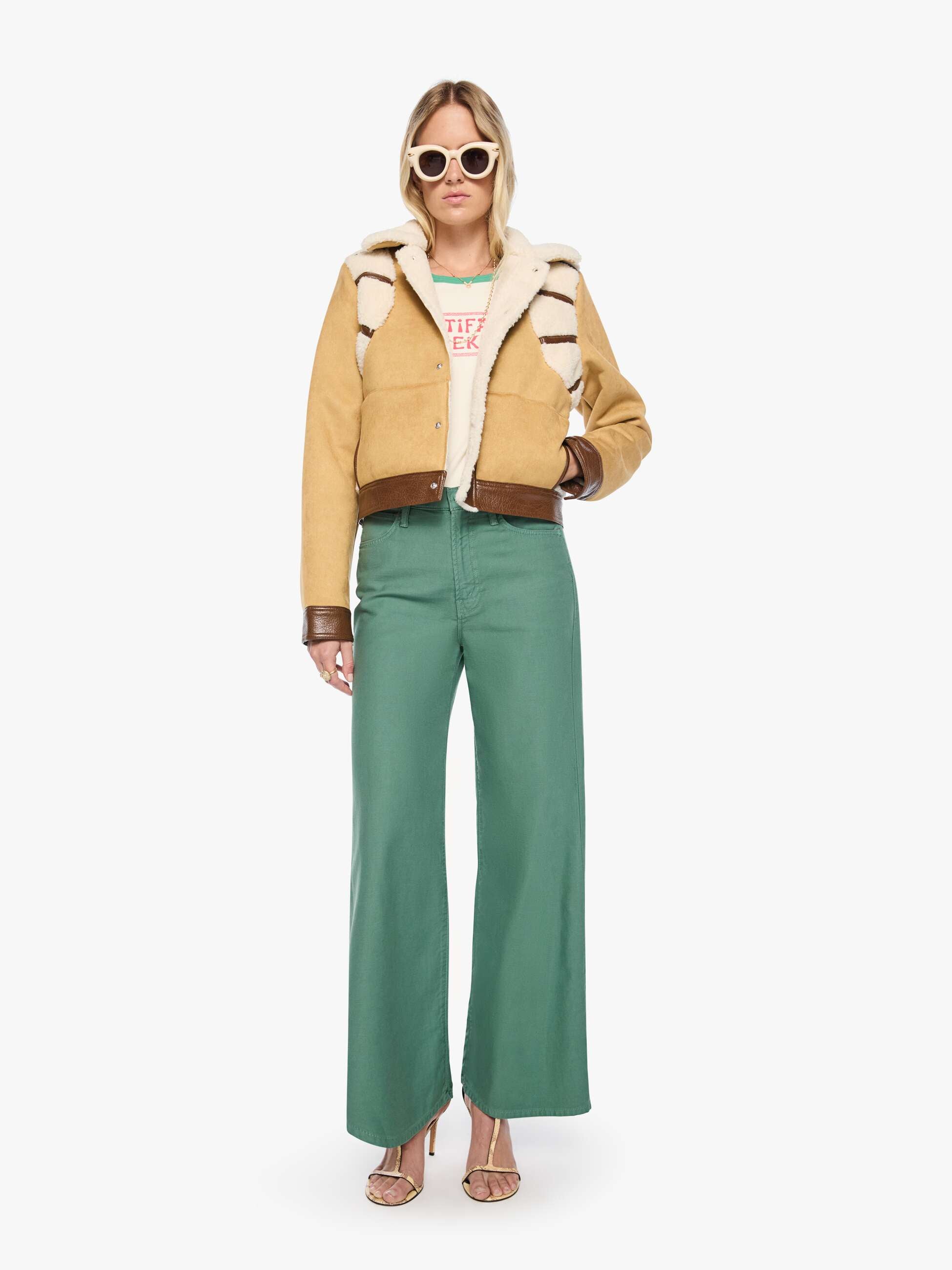 Mother The Tripper Puffer Jacke Mixed Media Khaki