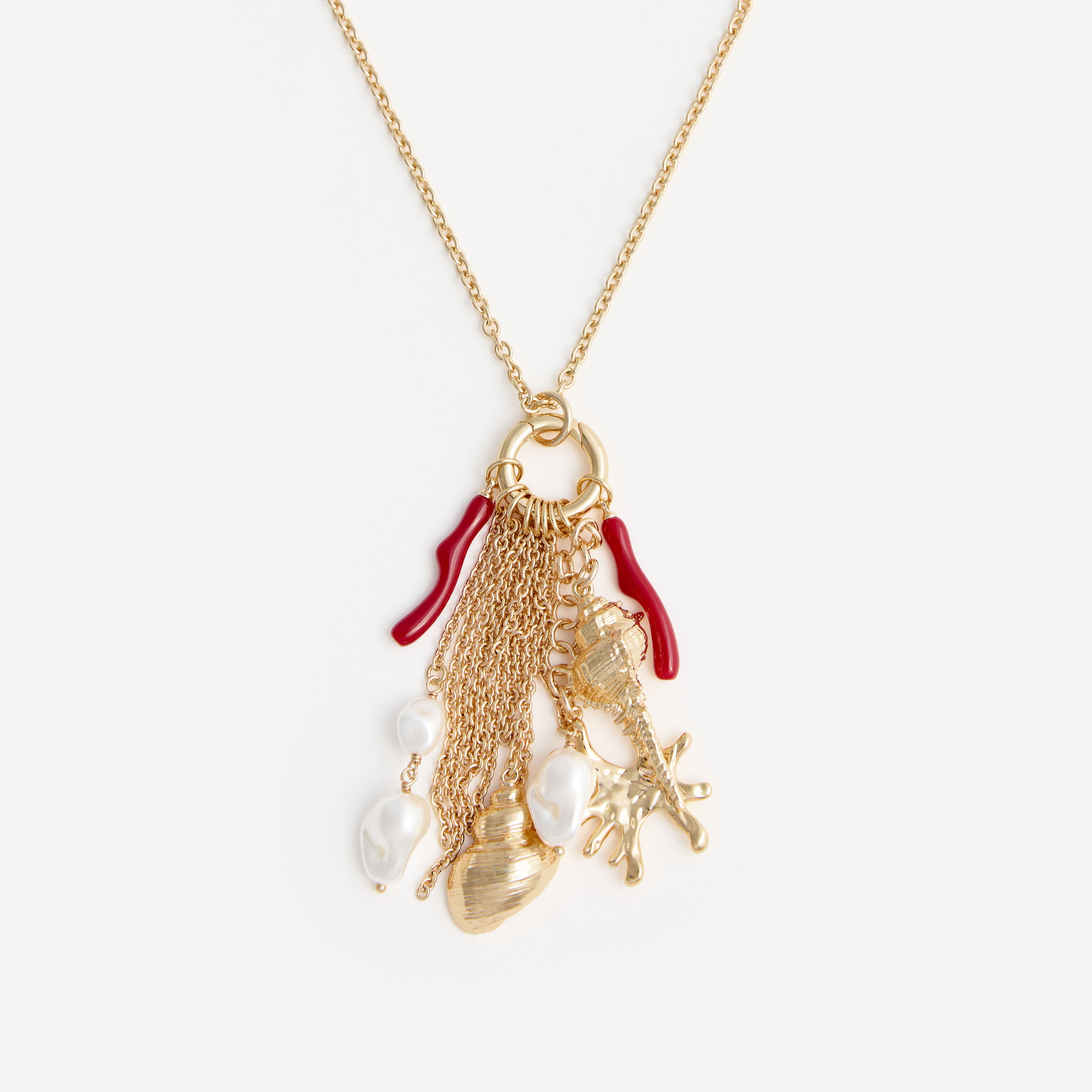 Self Portrait Gold Coral Charm Cluster Halskette Gold