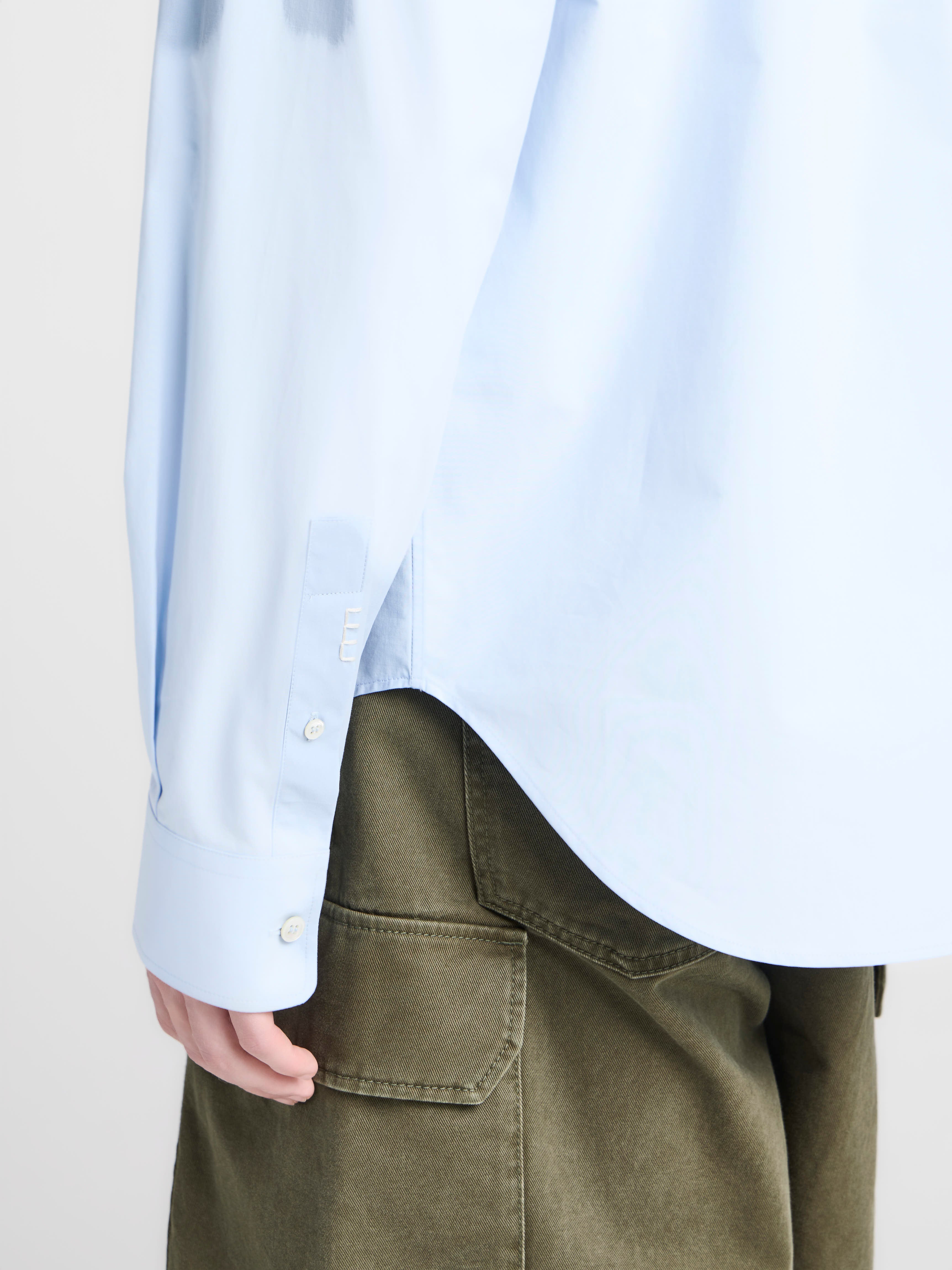 J.W.Anderson Persimmon Applique Shirt Hemd hellblau Baumwolle