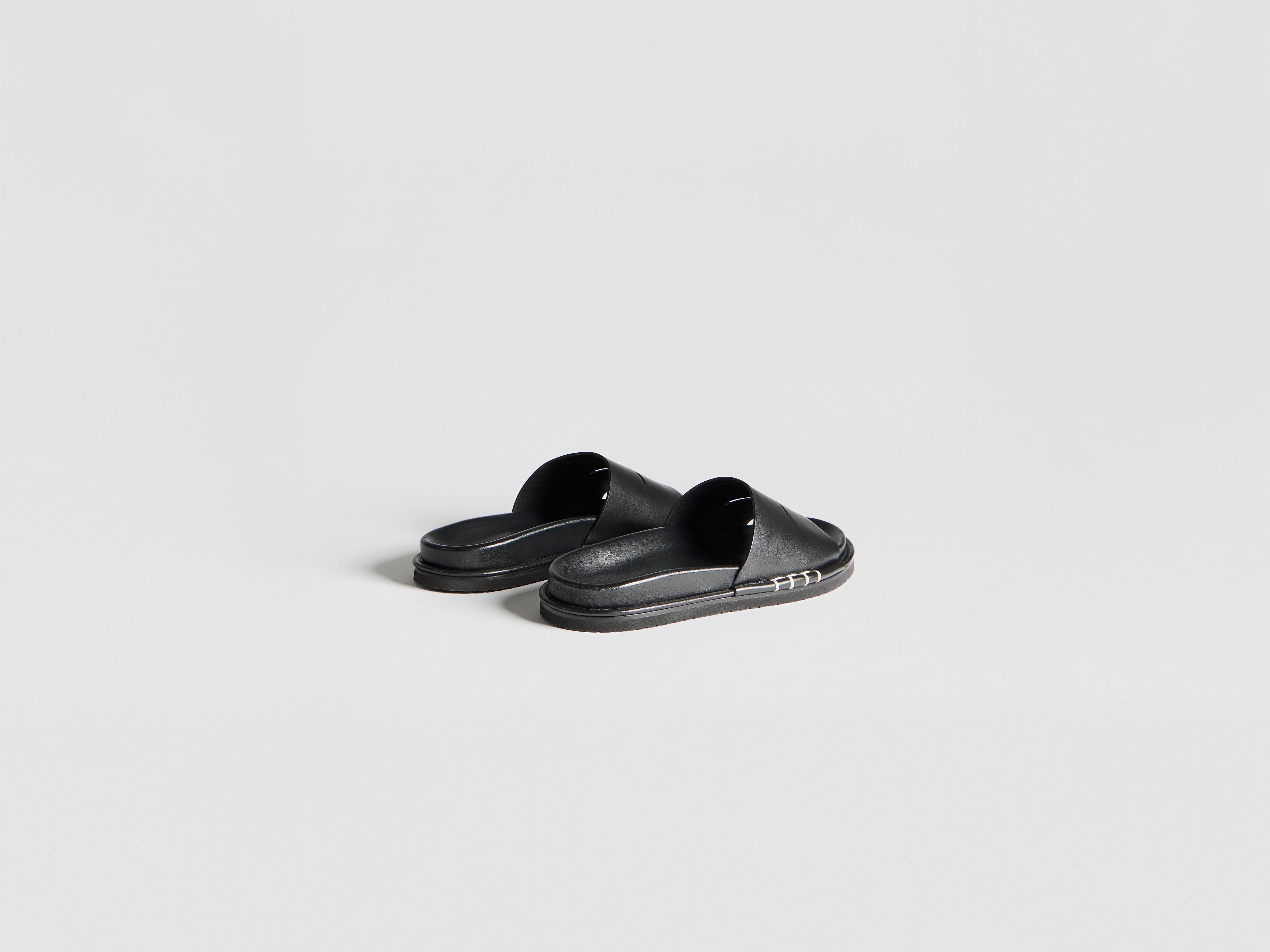 J.W.Anderson Fussbett Loafer Slides Schwarz Leder Herren