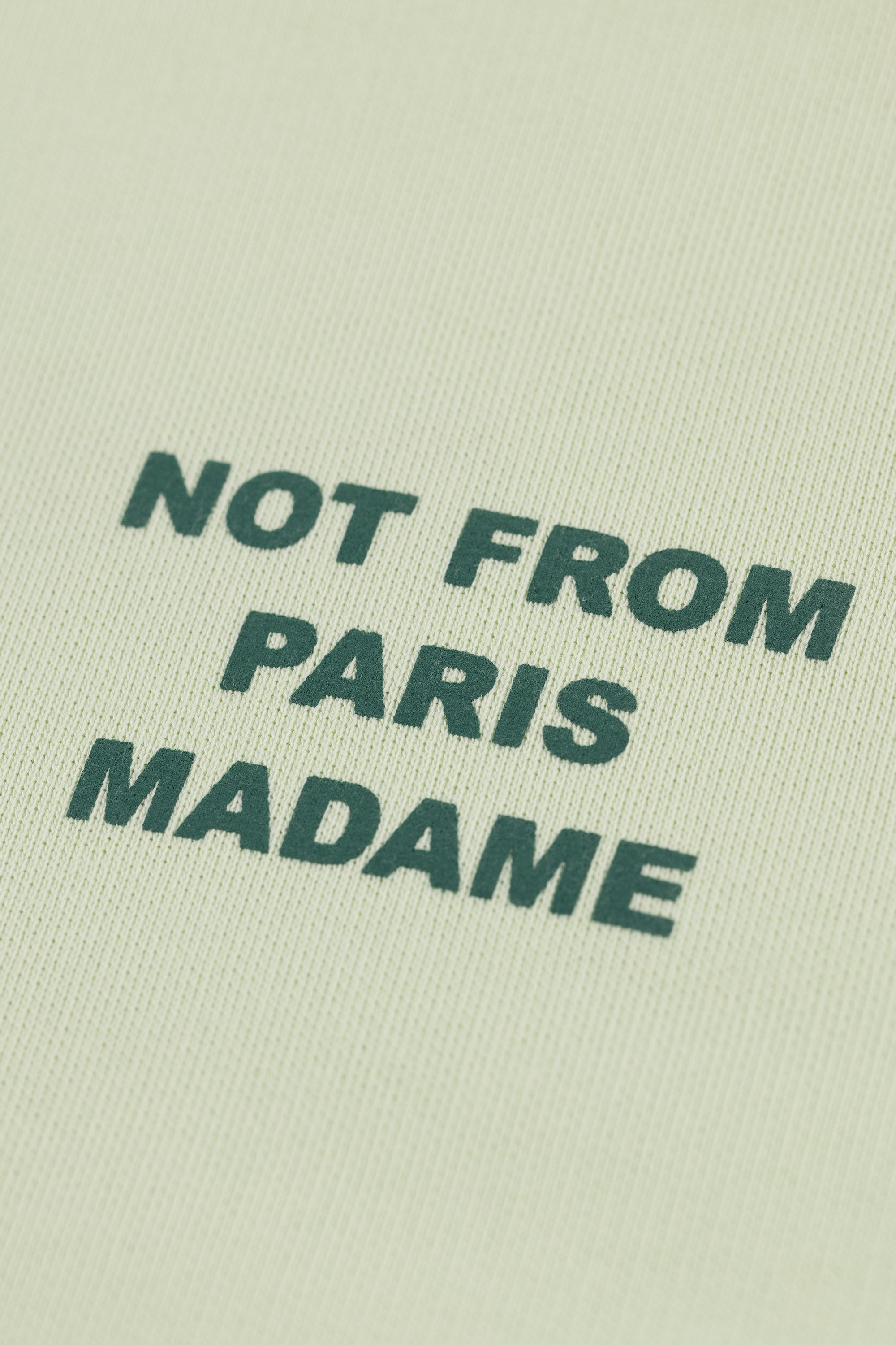 Drôle De Monsieur Le Hoodie Slogan Kapuzenpullover Hellgrün