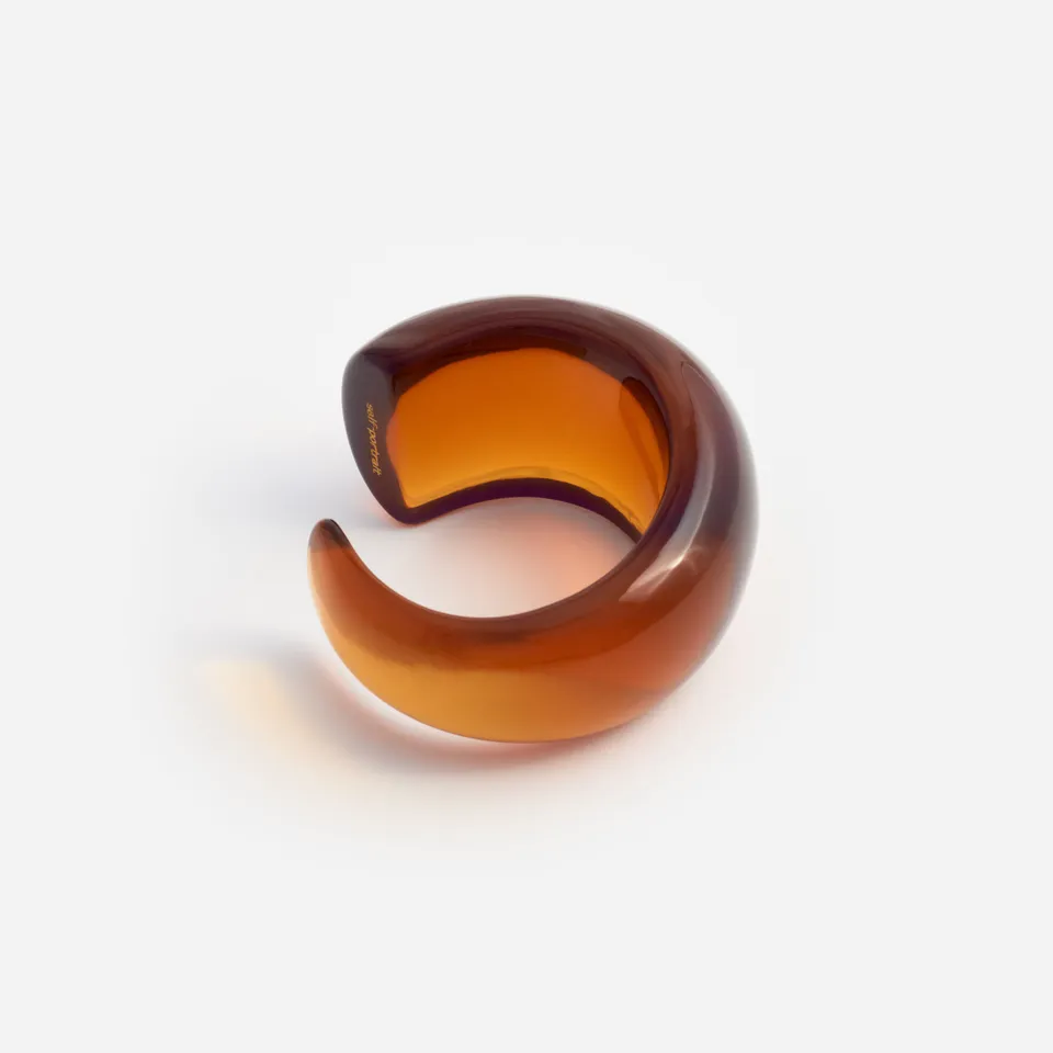 Self Portrait Amber Resin Armreif Braun One Size