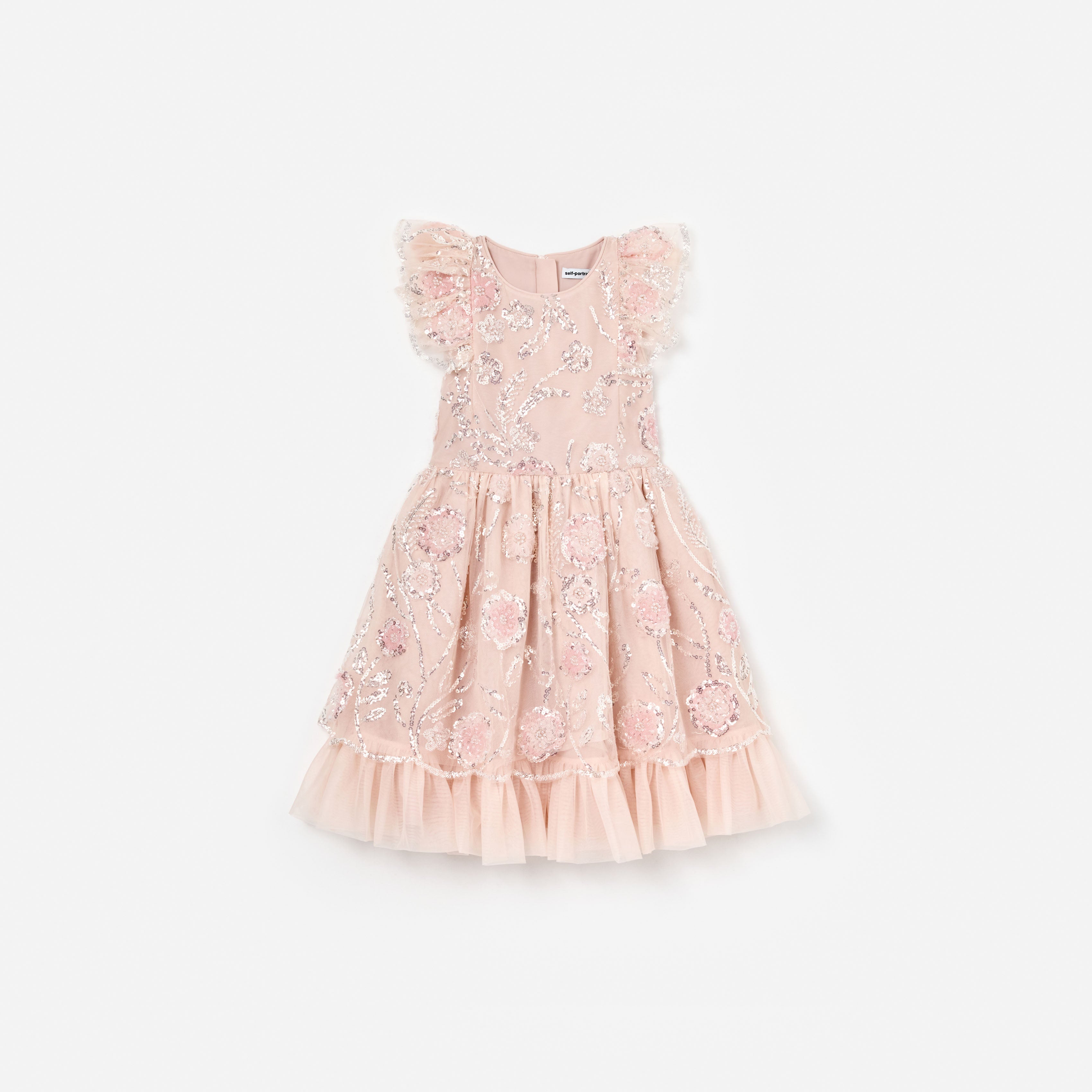 Self Portrait Pink Sequin Kinderkleid rosa Pailletten