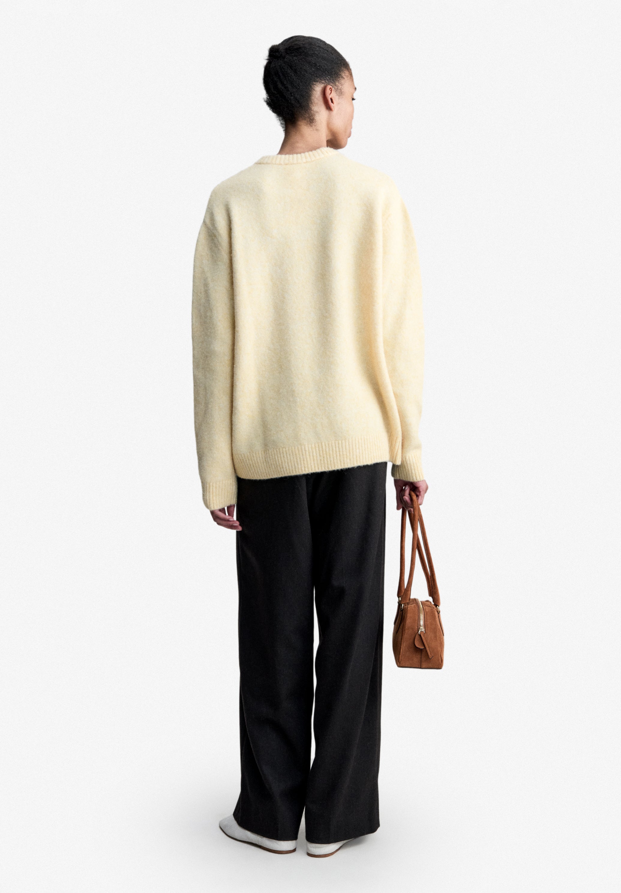 A.P.C. Pullover M hellgelb weit Rundhals