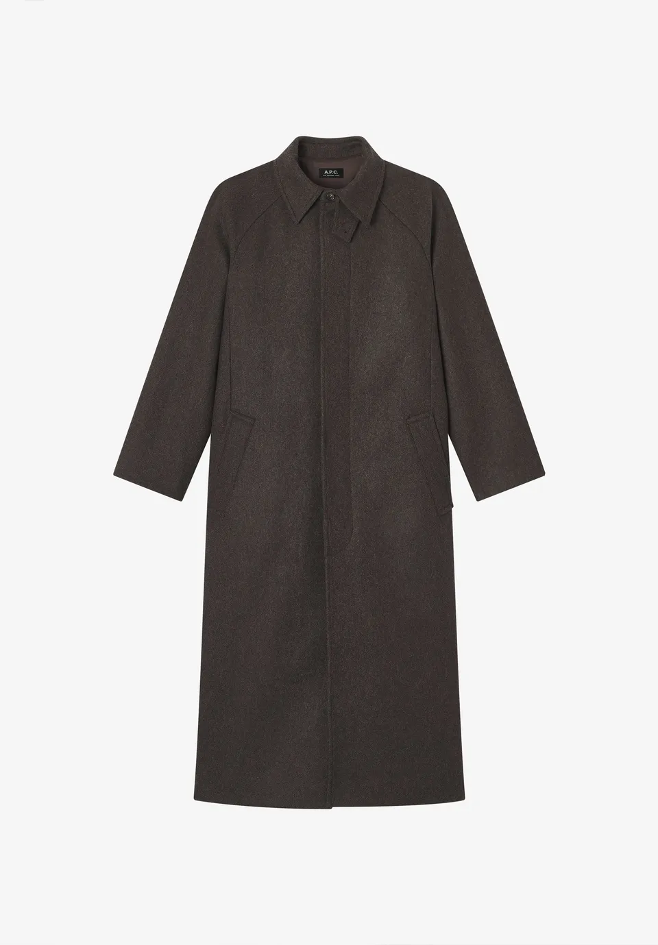 A.P.C. Mac Mantel Braun Oversize Wolle 42