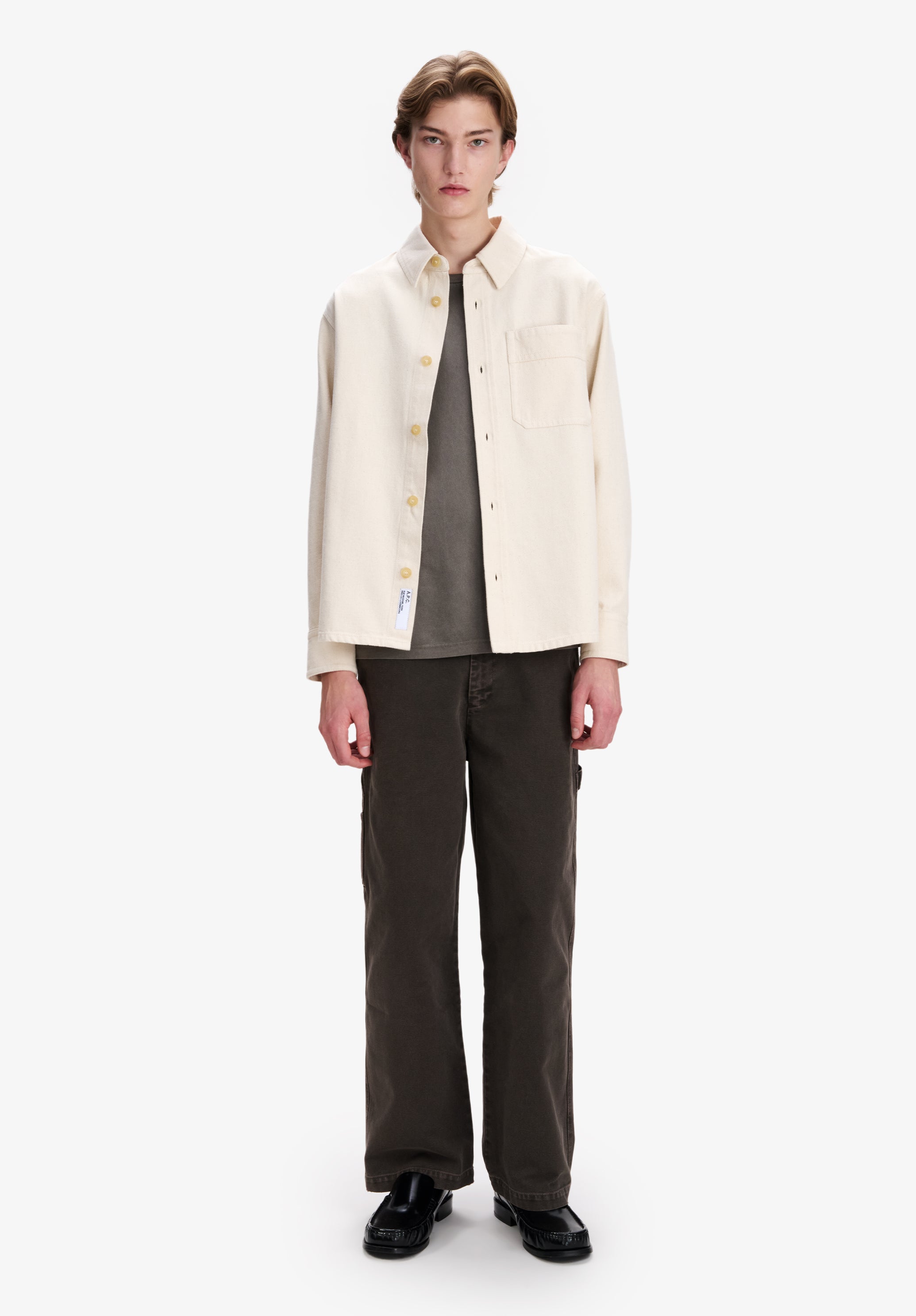 A.P.C. Overshirt Denim cremeweiß Größe M Bio