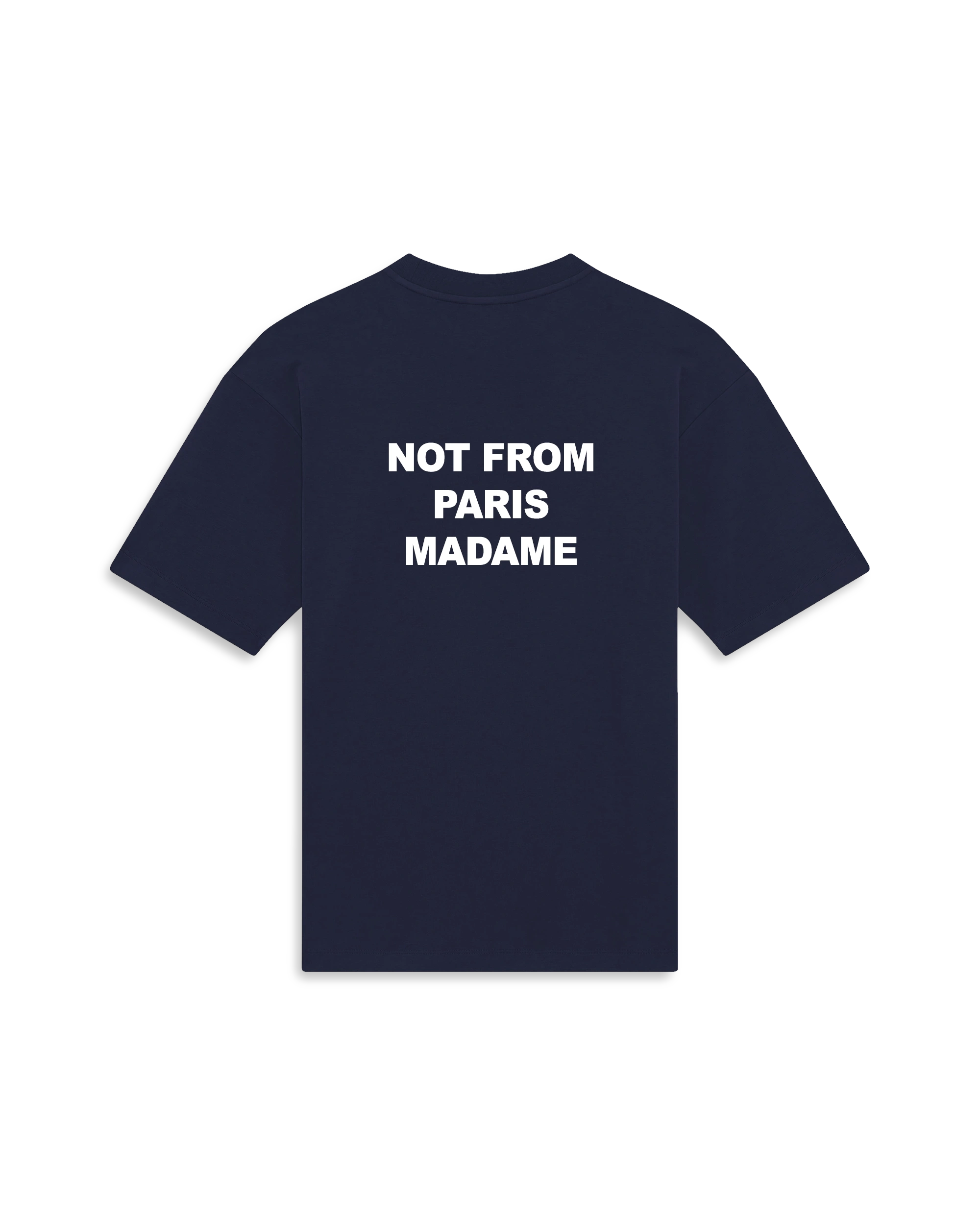 Drôle de Monsieur Le T-Shirt Slogan T-Shirt Baumwolle Navy