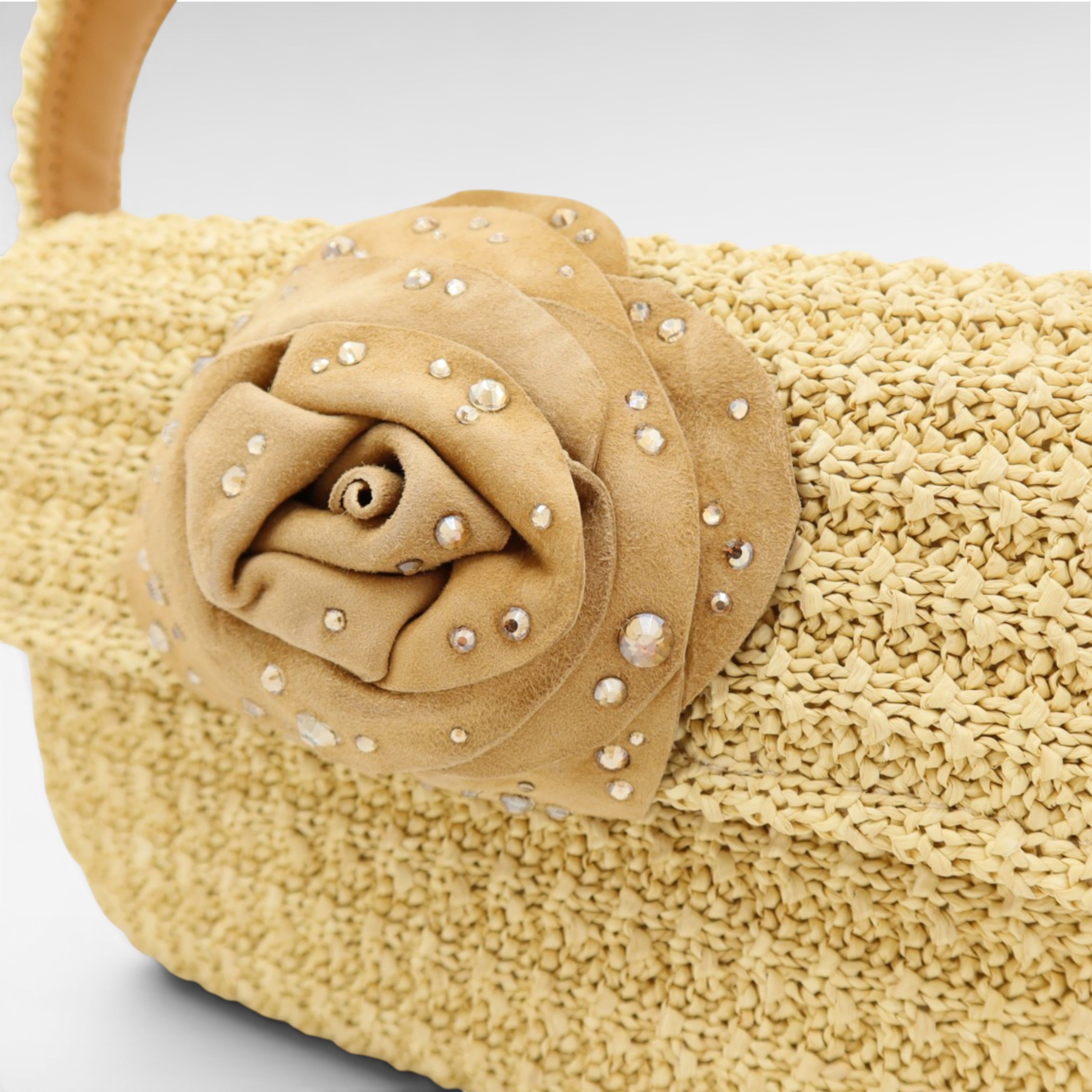Gedebe Habibi Mini Peonia Raffia Tasche