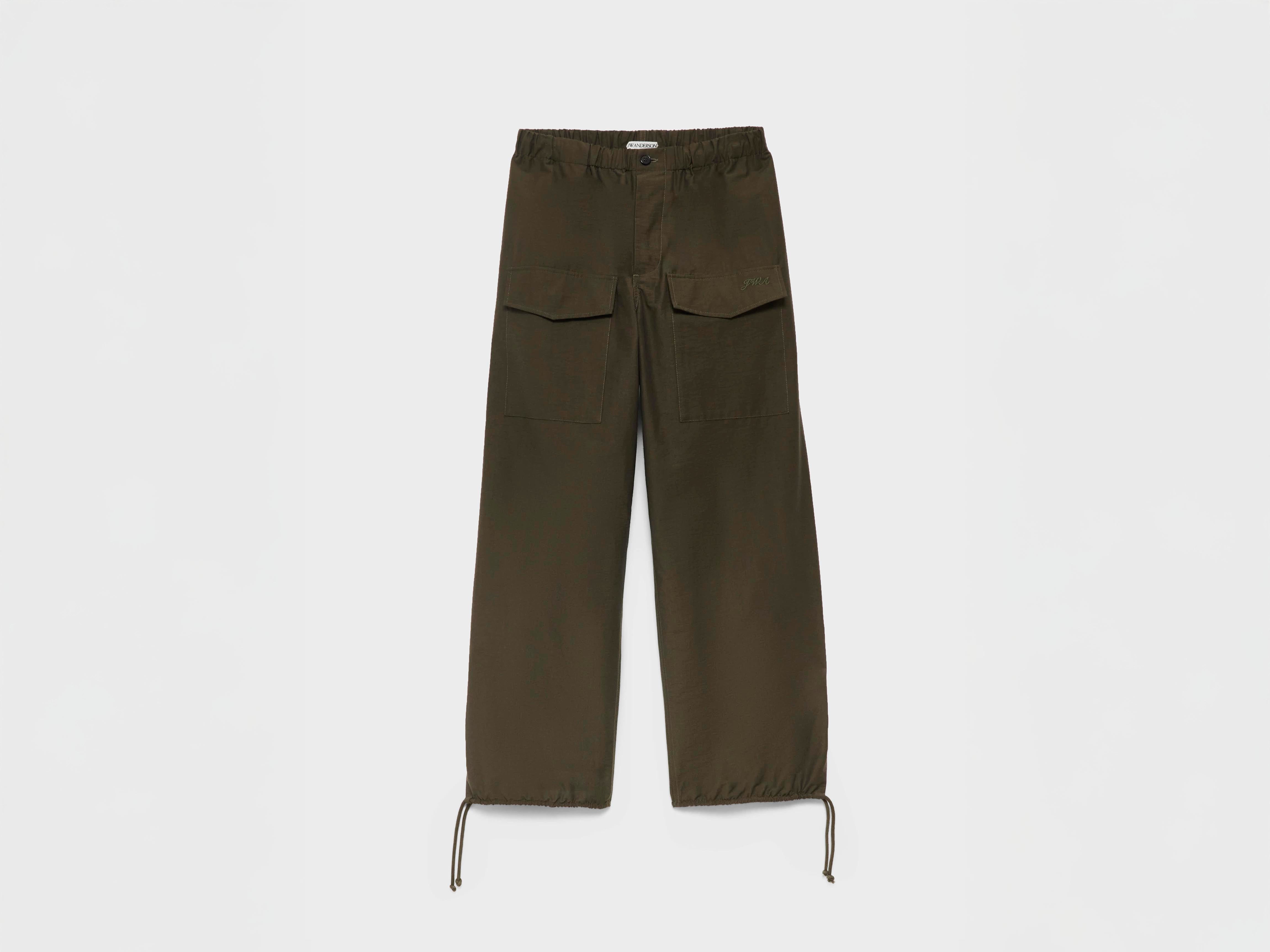 J.W.Anderson Parachute Track Pants Grün Damen Hornknopf