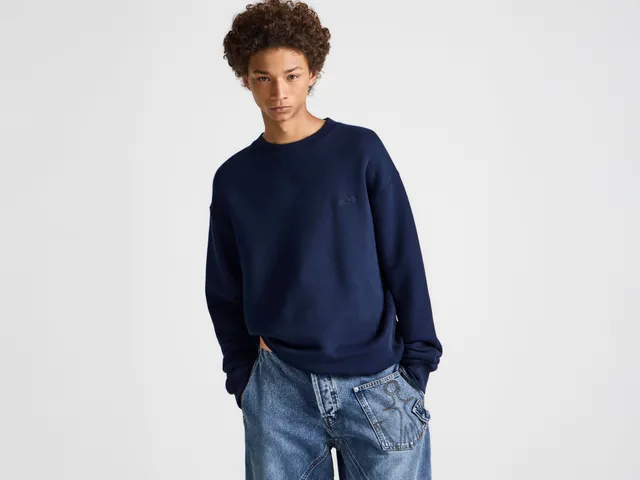 J.W.Anderson Ribbon Anchor Sweatshirt Herren Navy Anker-Stick