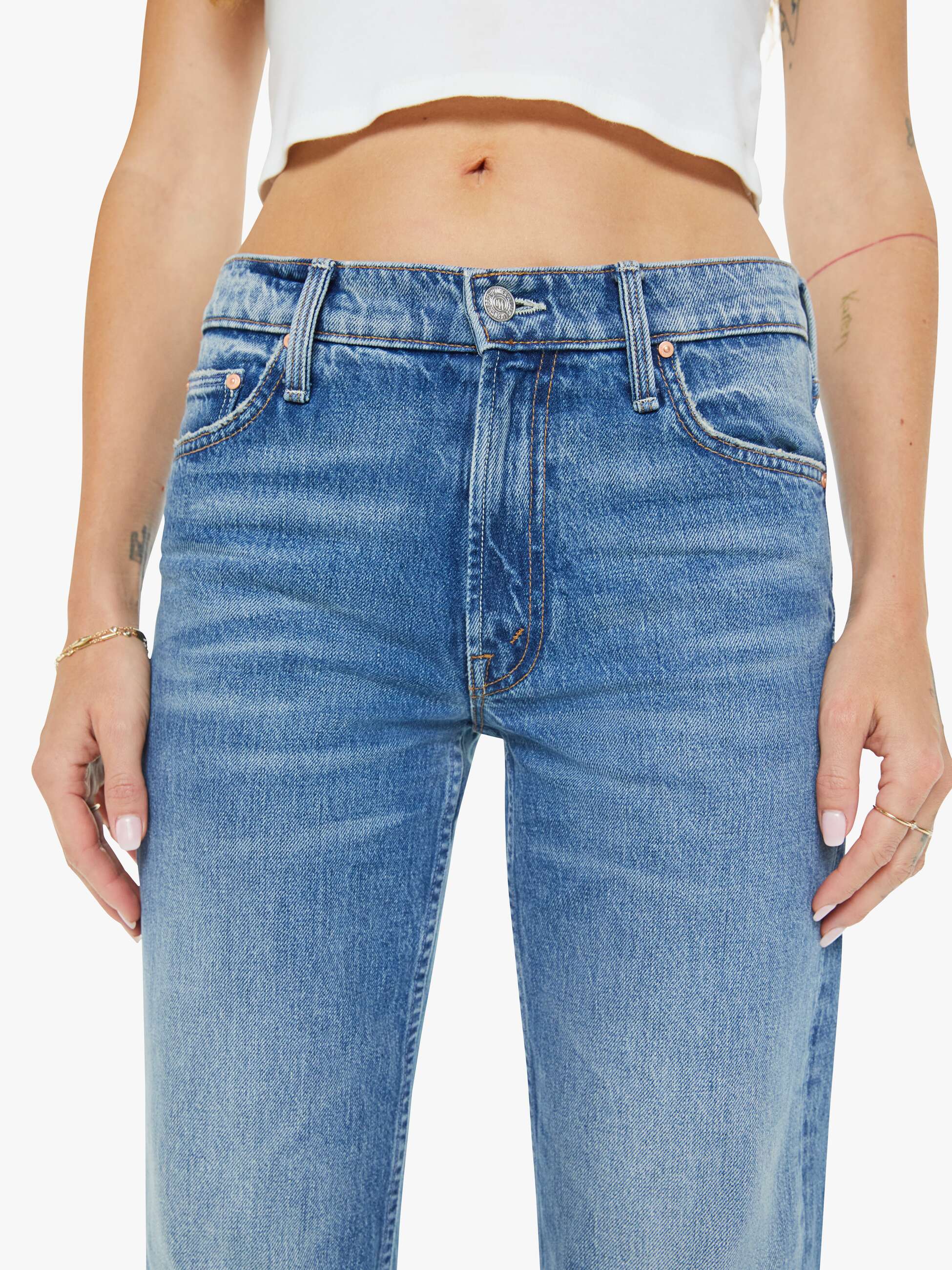 Mother The Reifler Jeans Early Blue Mittelblau Straight