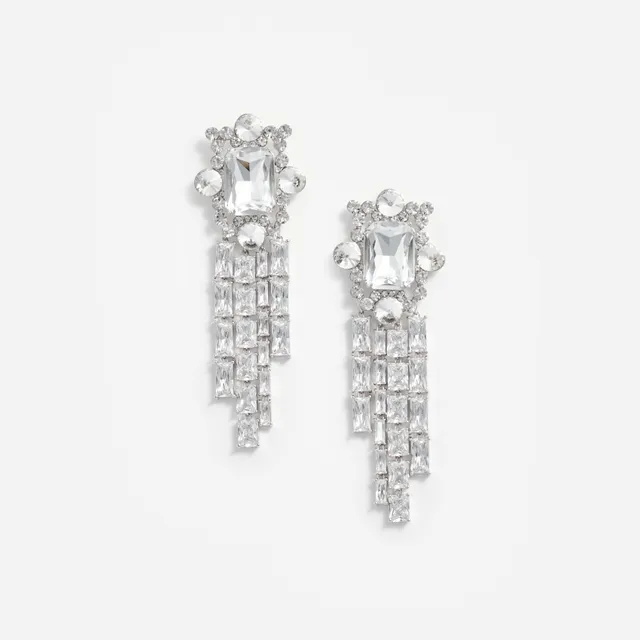 Self Portrait Silver Crystal Cluster Ohrringe Silber One Size