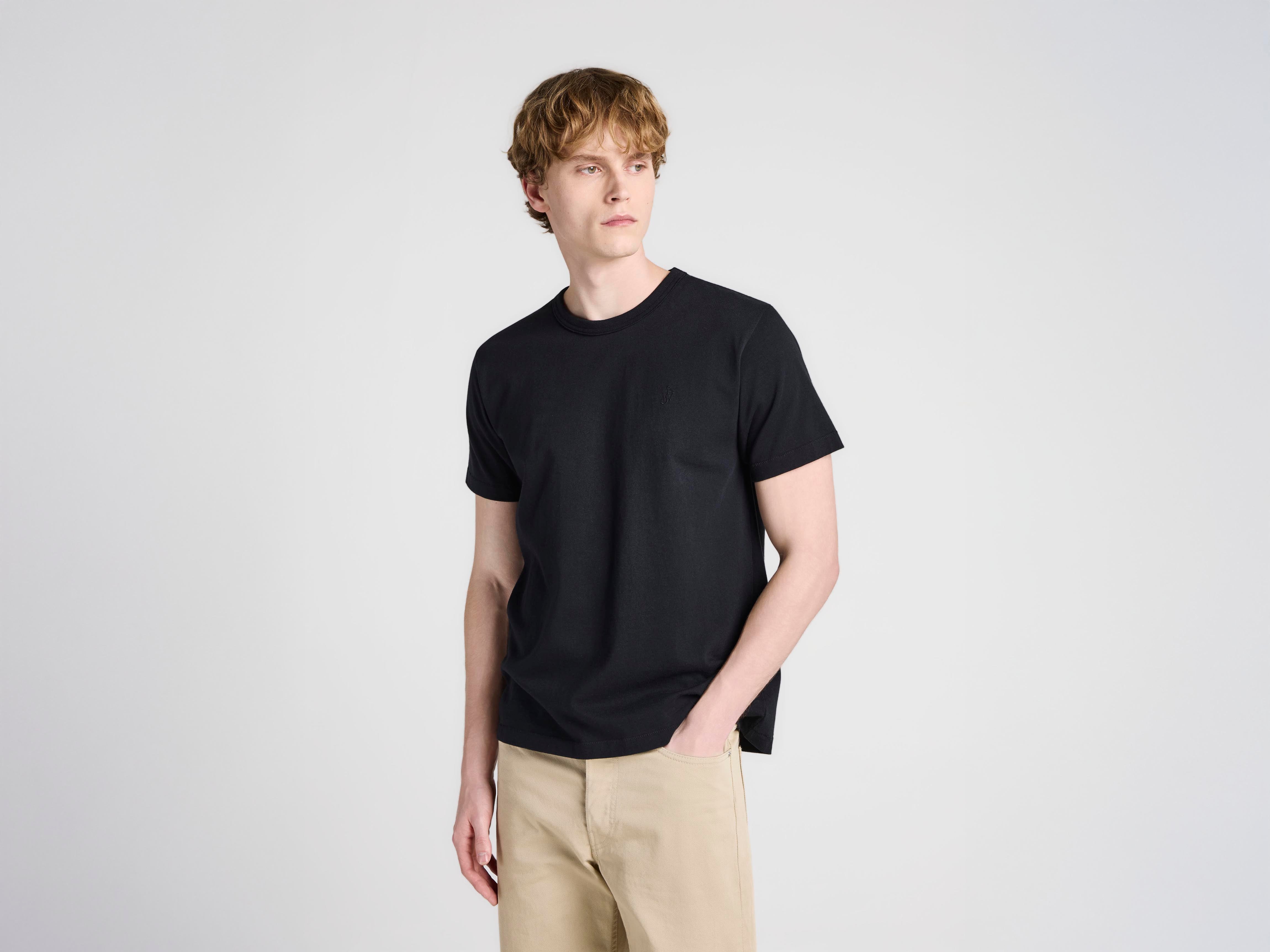 J.W.Anderson Anchor T-Shirt Herren Schwarz Stickerei