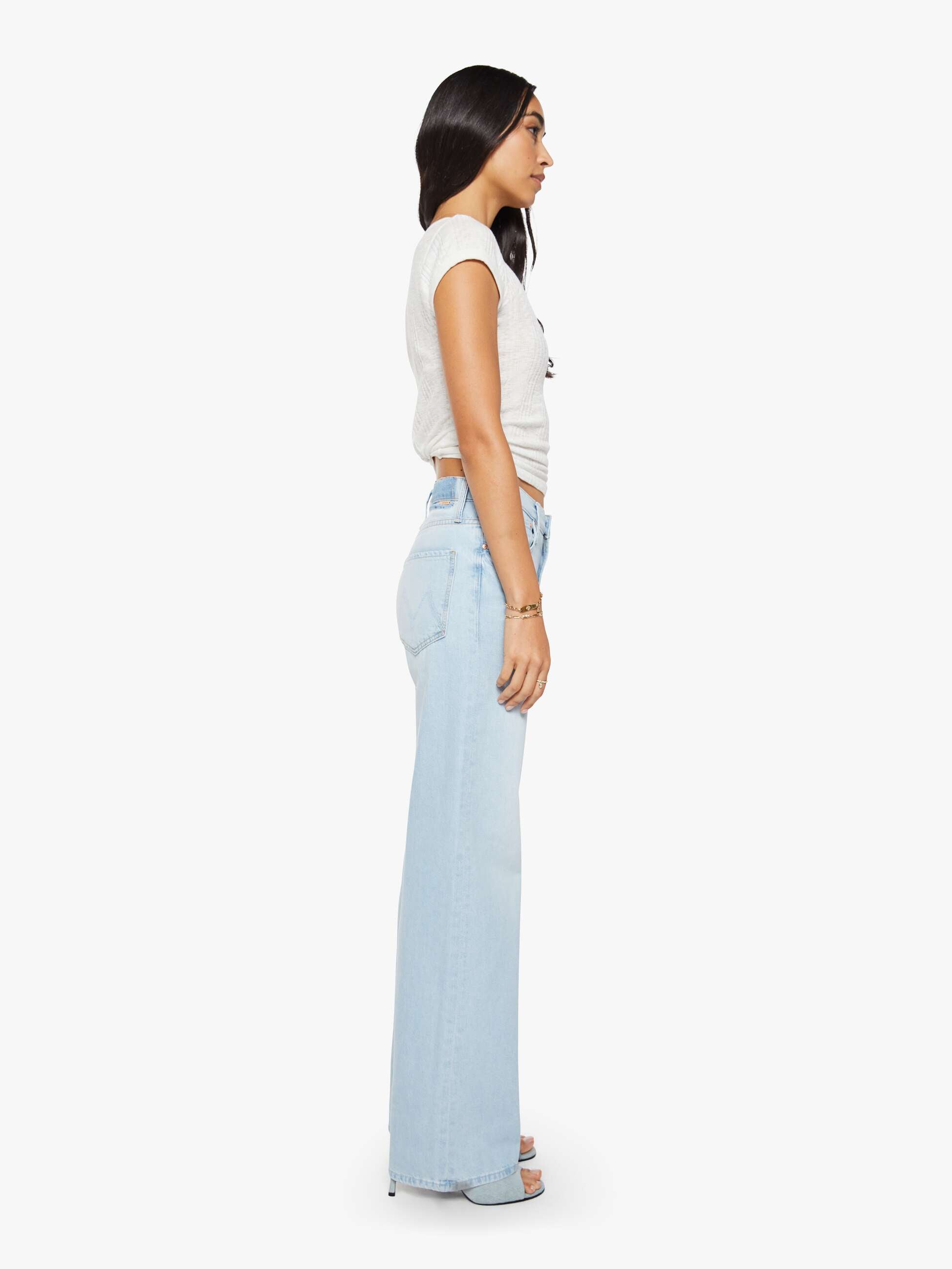 Mother The Dodger Sneak Jeans Shaken Not Stirred Hellblau