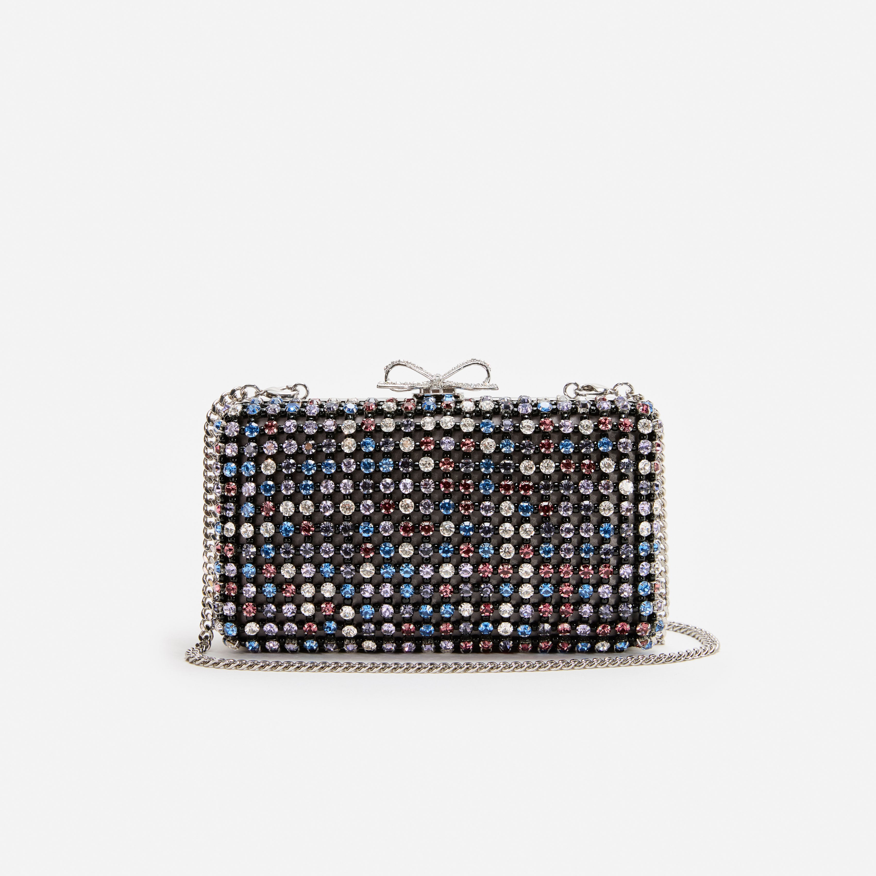 Self Portrait Crystal Chainmail Clutch Multi Mini Kristall