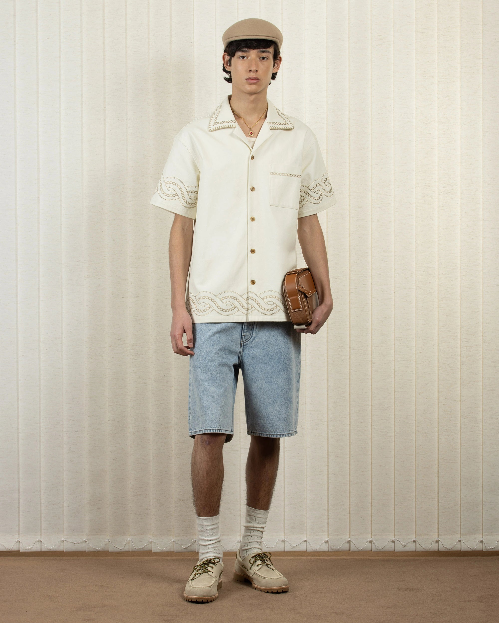 Drôle De Monsieur Le Short Denim Shorts Hellblau Baumwolle