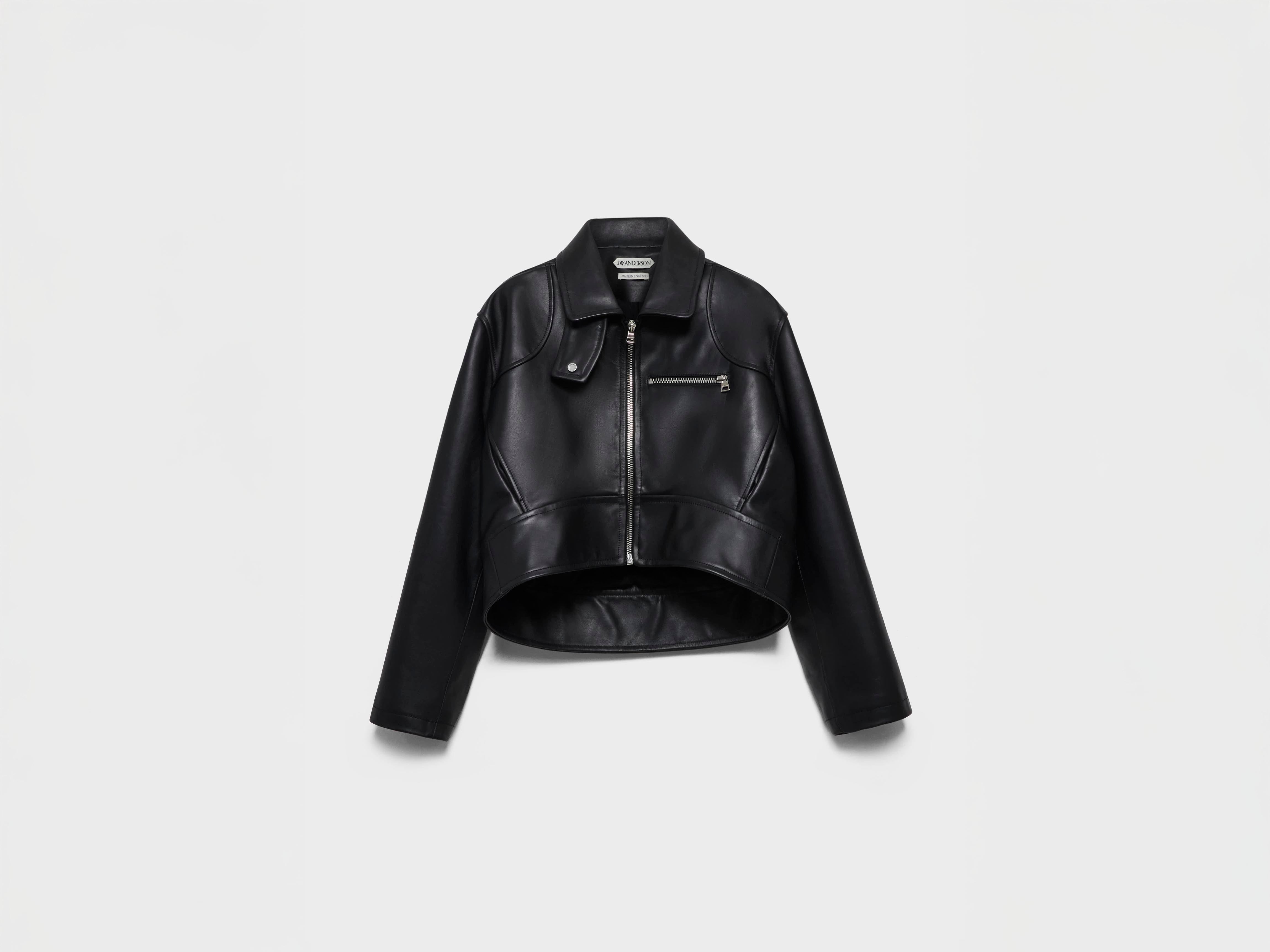 J.W.Anderson Coats & Jackets Curved Hem Bikerjacke Schwarz