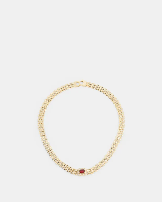 Nodaleto Ruby Venice Chain Halskette Gold Rubin