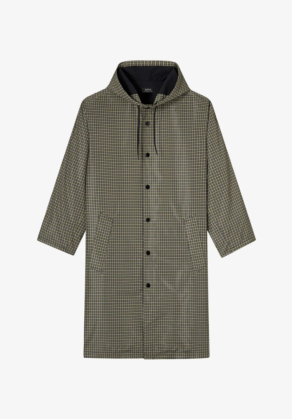 A.P.C. Lange weite khakifarbene Parka Mantel Khaki Unisex