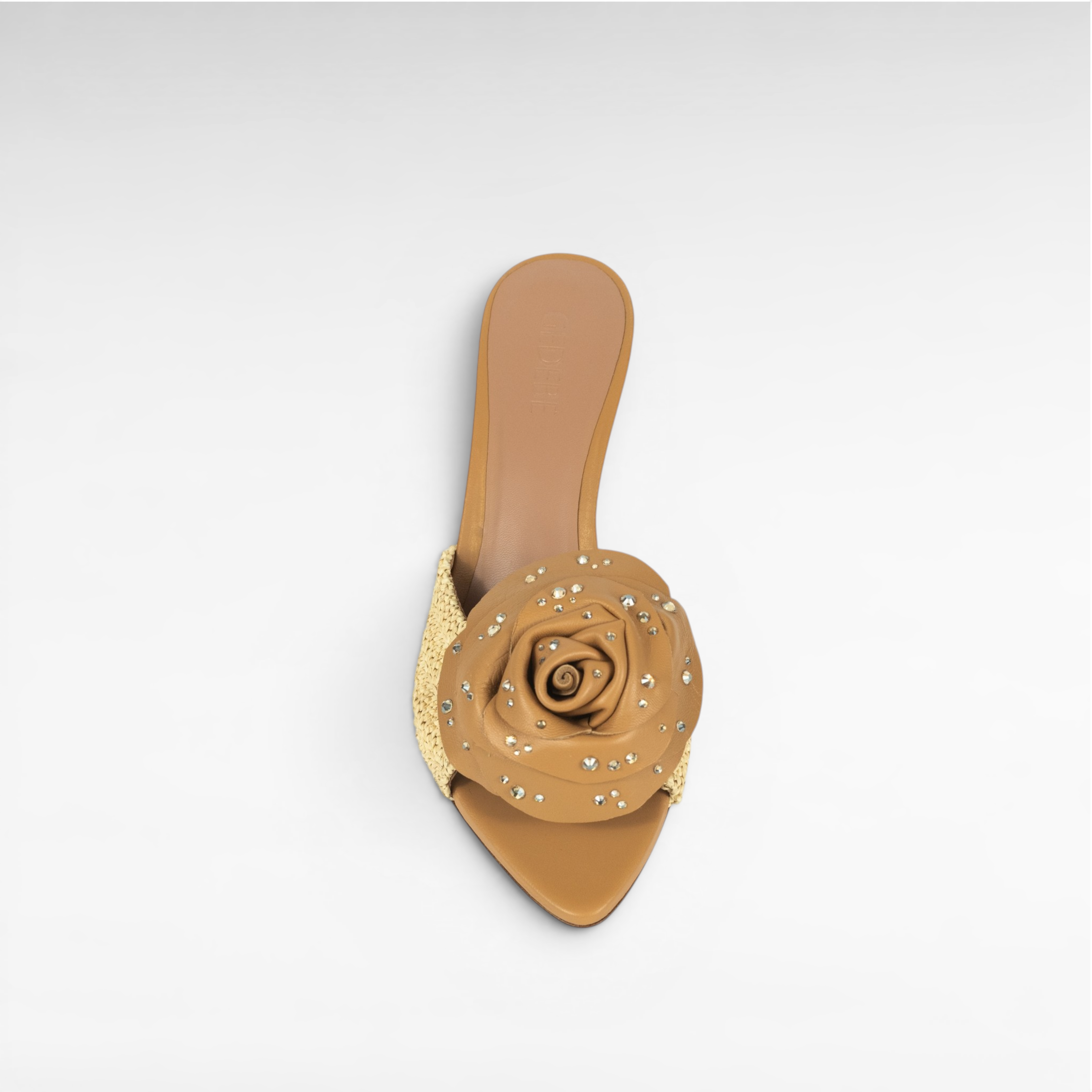 Gedebe Paris Bloom Raffia Mule Lederblume Gr.38