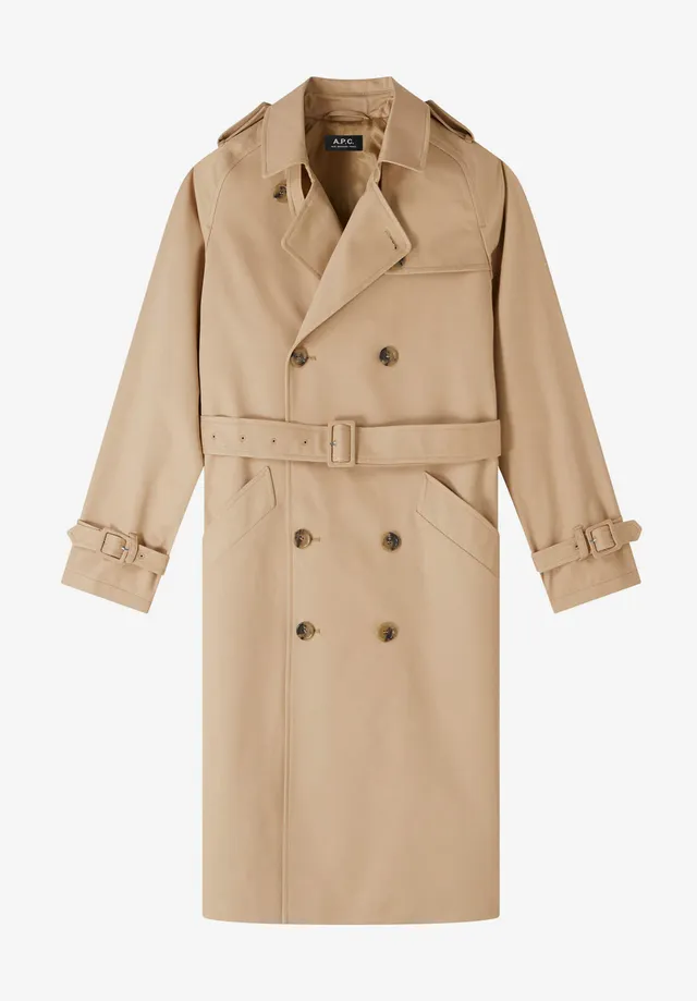 A.P.C. Greta Trenchcoat wasserdicht mit Gürtel 38