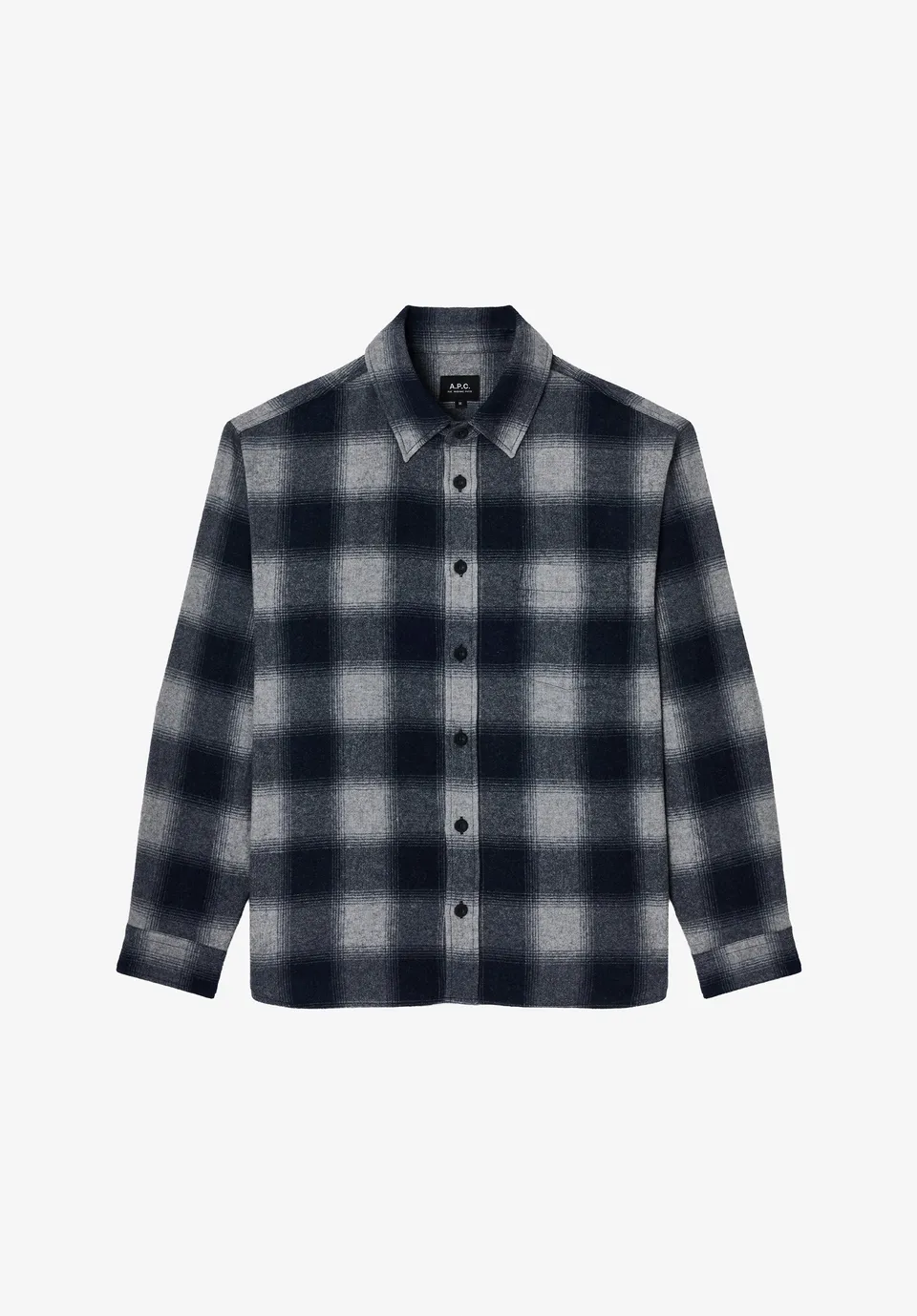 A.P.C. Shirts Overshirt kariert hellgrau Woll-Overshirt