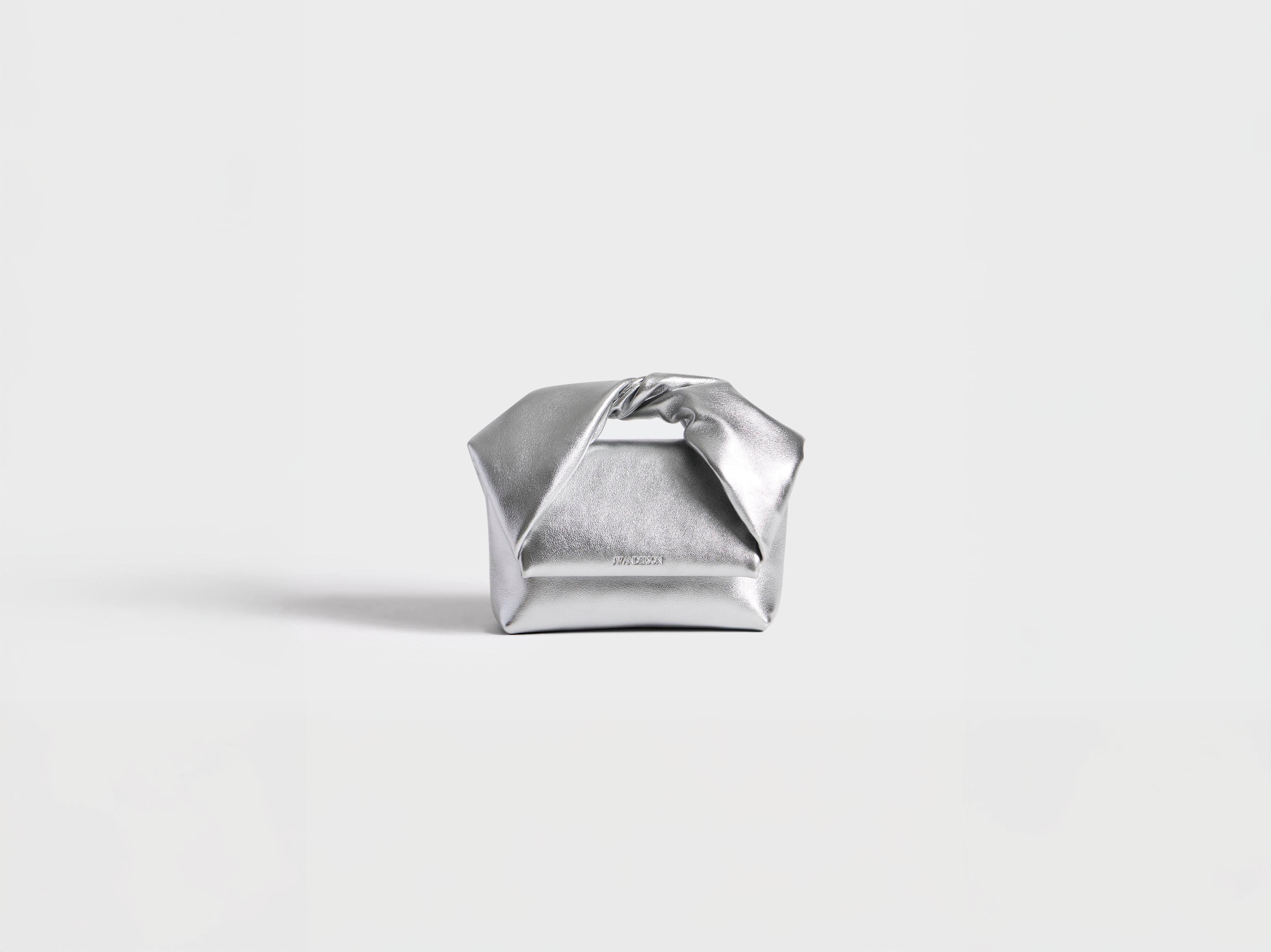 J.W.Anderson Small Twister Bag Tasche Silber Leder O/S