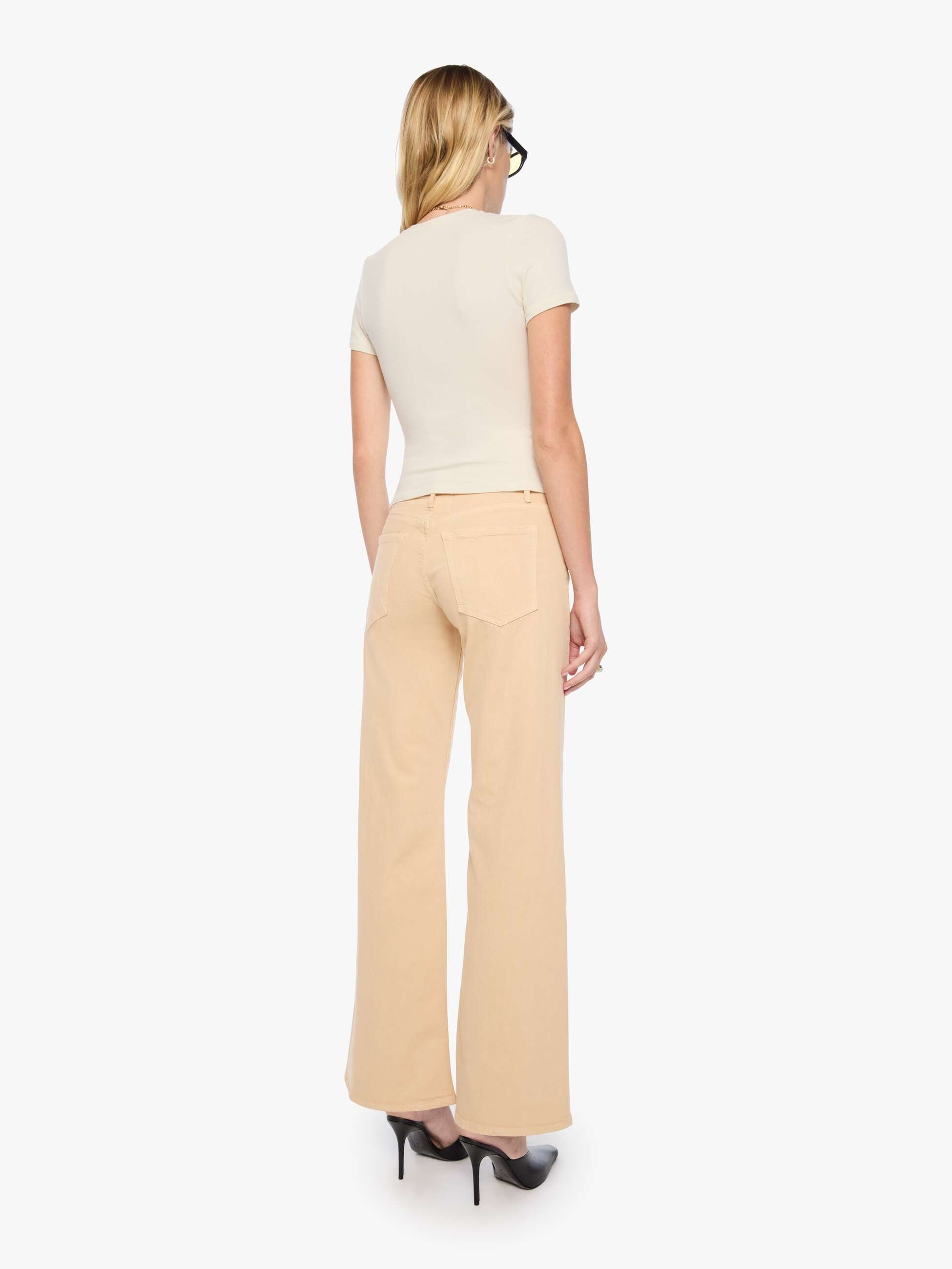 Mother Sidestepper Twist Sneak Jeans Winter Wheat