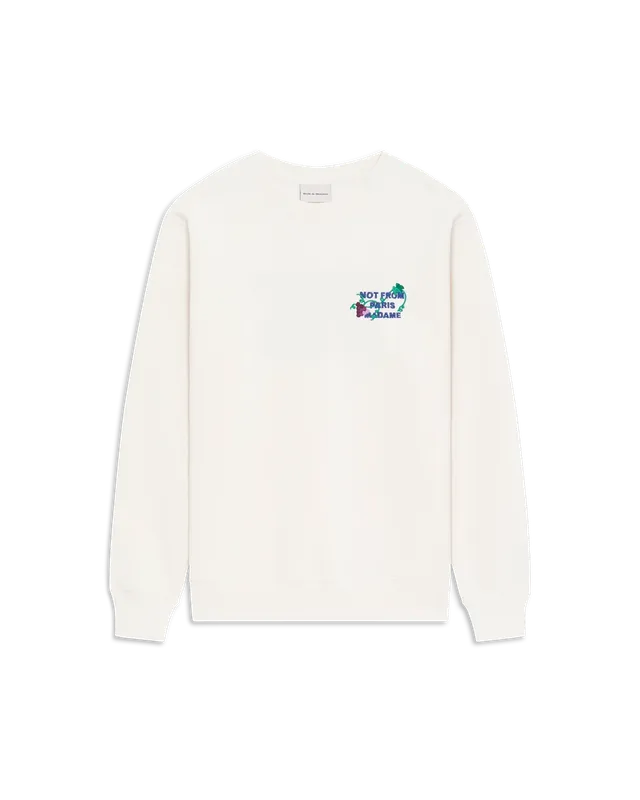 Drôle De Monsieur Vine Sweatshirt Offwhite Baumwolle