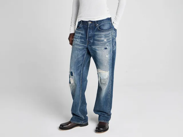 J.W.Anderson Straight Leg Jeans Damen dunkelblau Selvedge