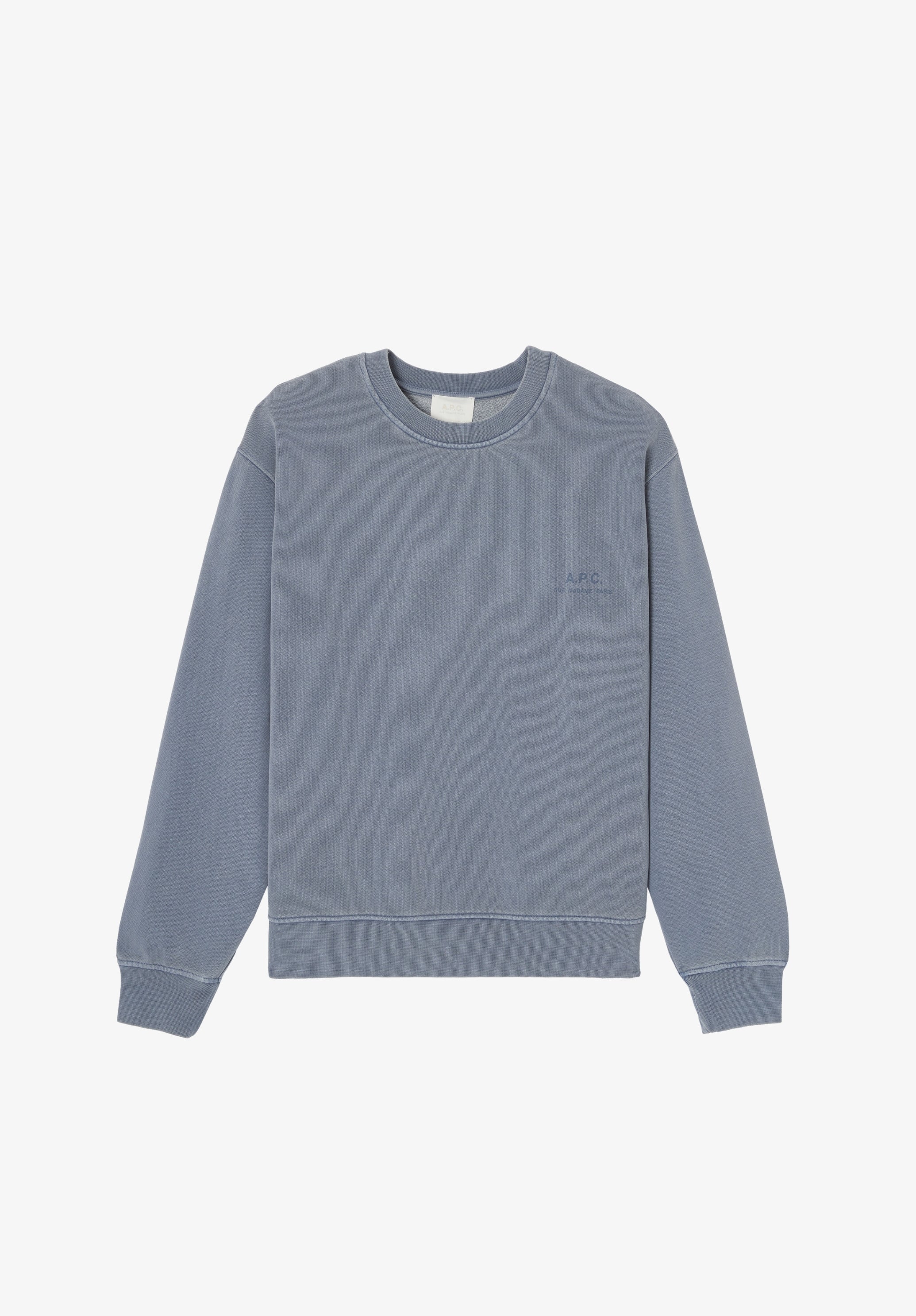 A.P.C. Sweatshirt weit geschnitten graublau Baumwolle Gr. L