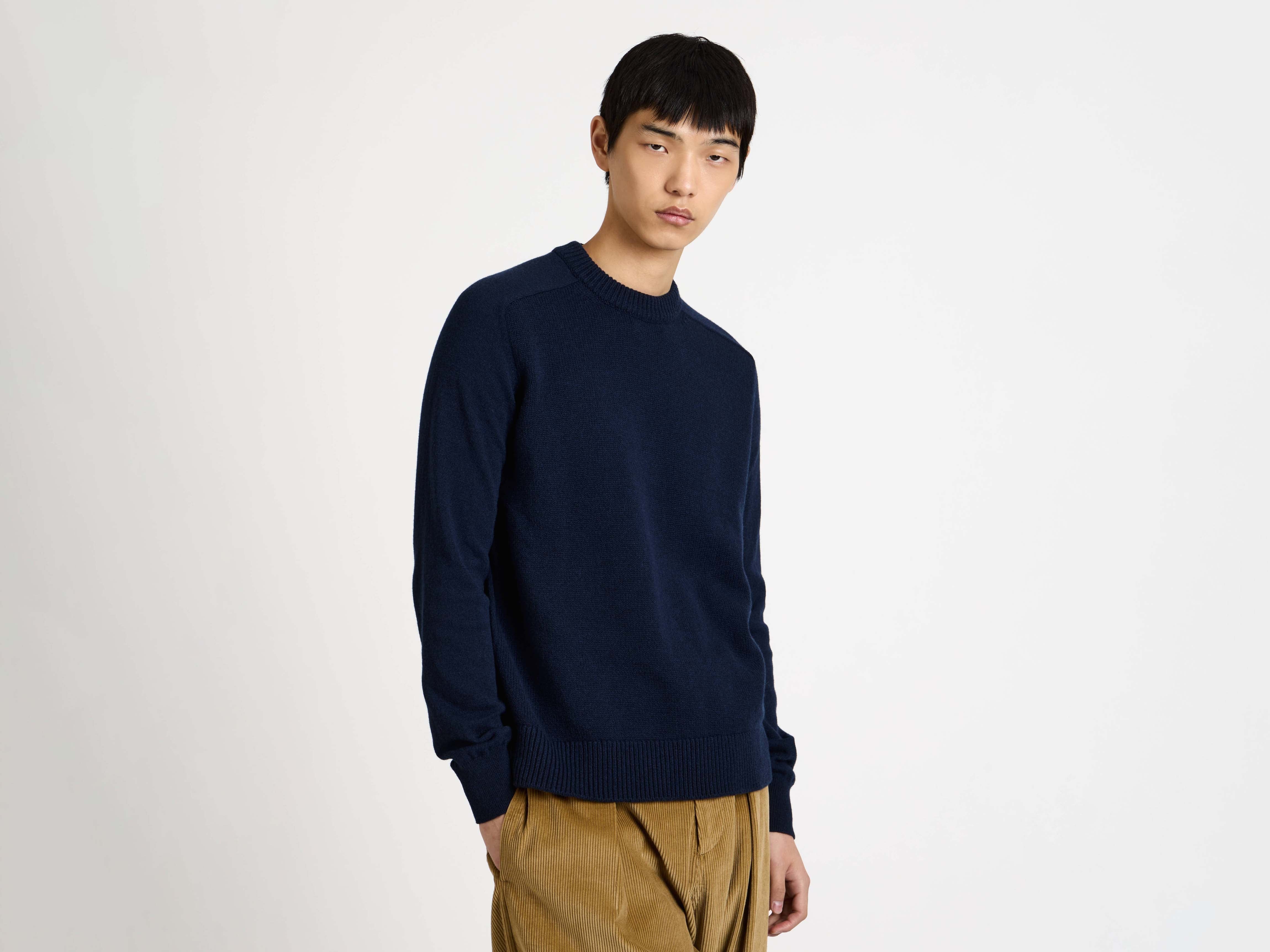J.W.Anderson Raglan Jumper Strickpullover Navy Stickerei