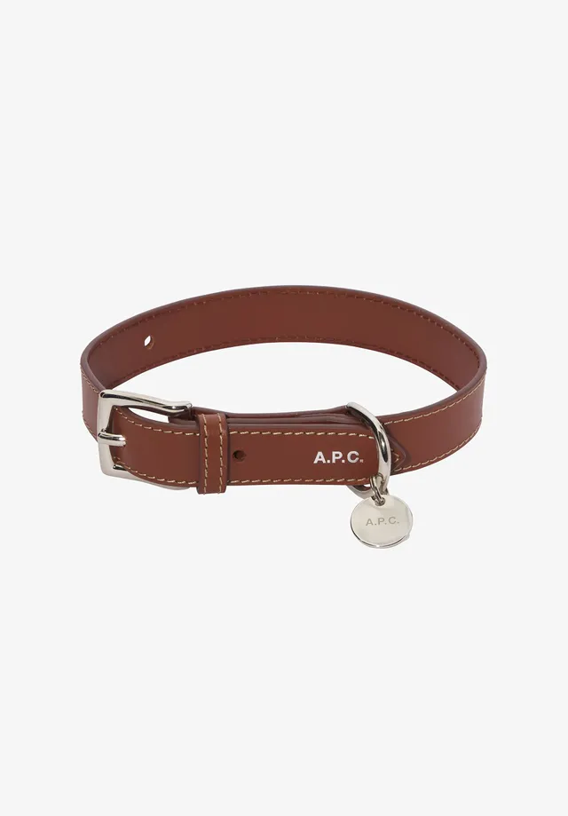 A.P.C. Toutou Hundehalsband Leder braun T1 verstellbar