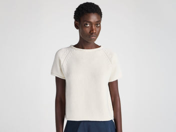 J.W.Anderson Knitwear Pointelle T-Shirt Schwarz Viskose